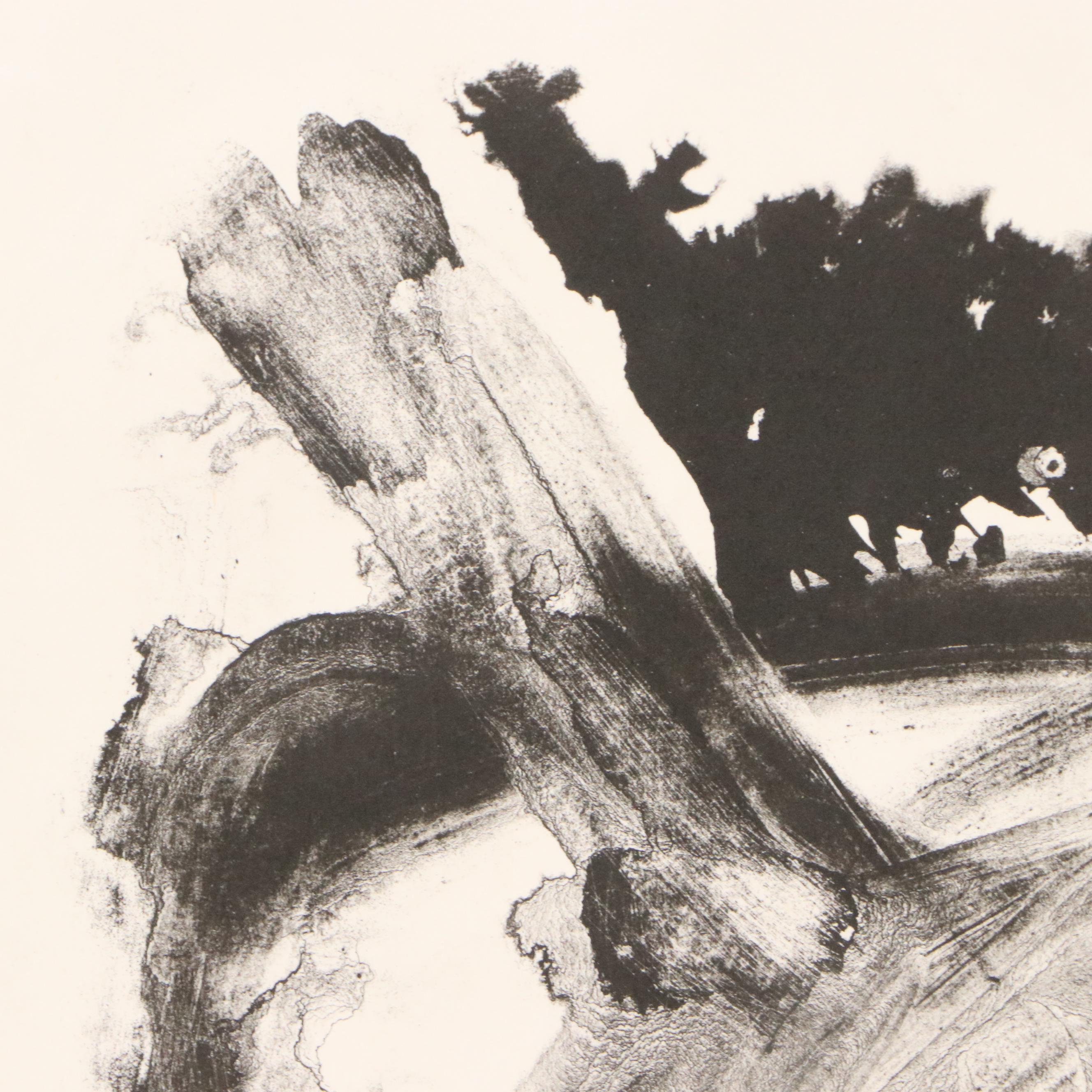 June Skowonski Onesti Abstract Lithograph "Vortex"