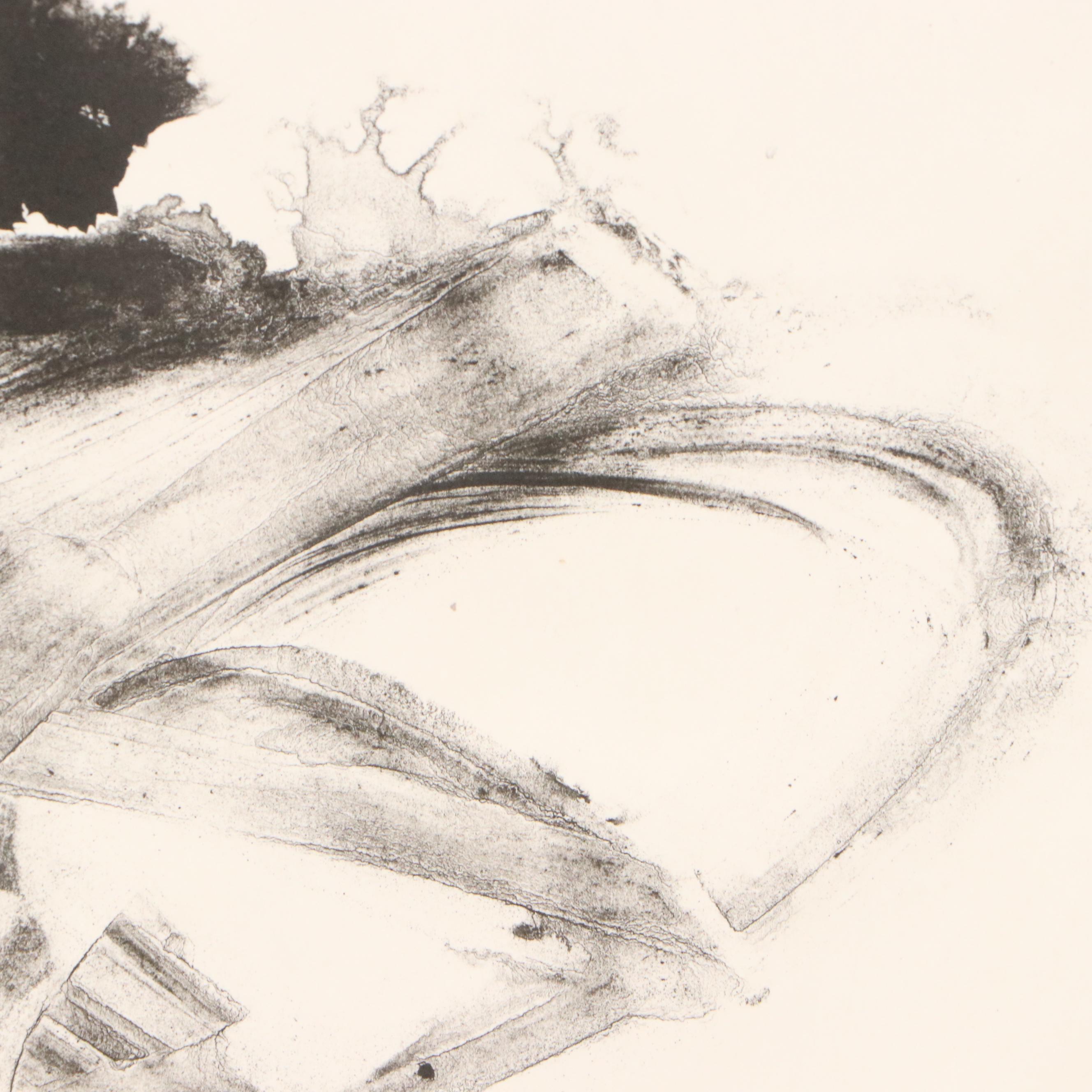 June Skowonski Onesti Abstract Lithograph "Vortex"