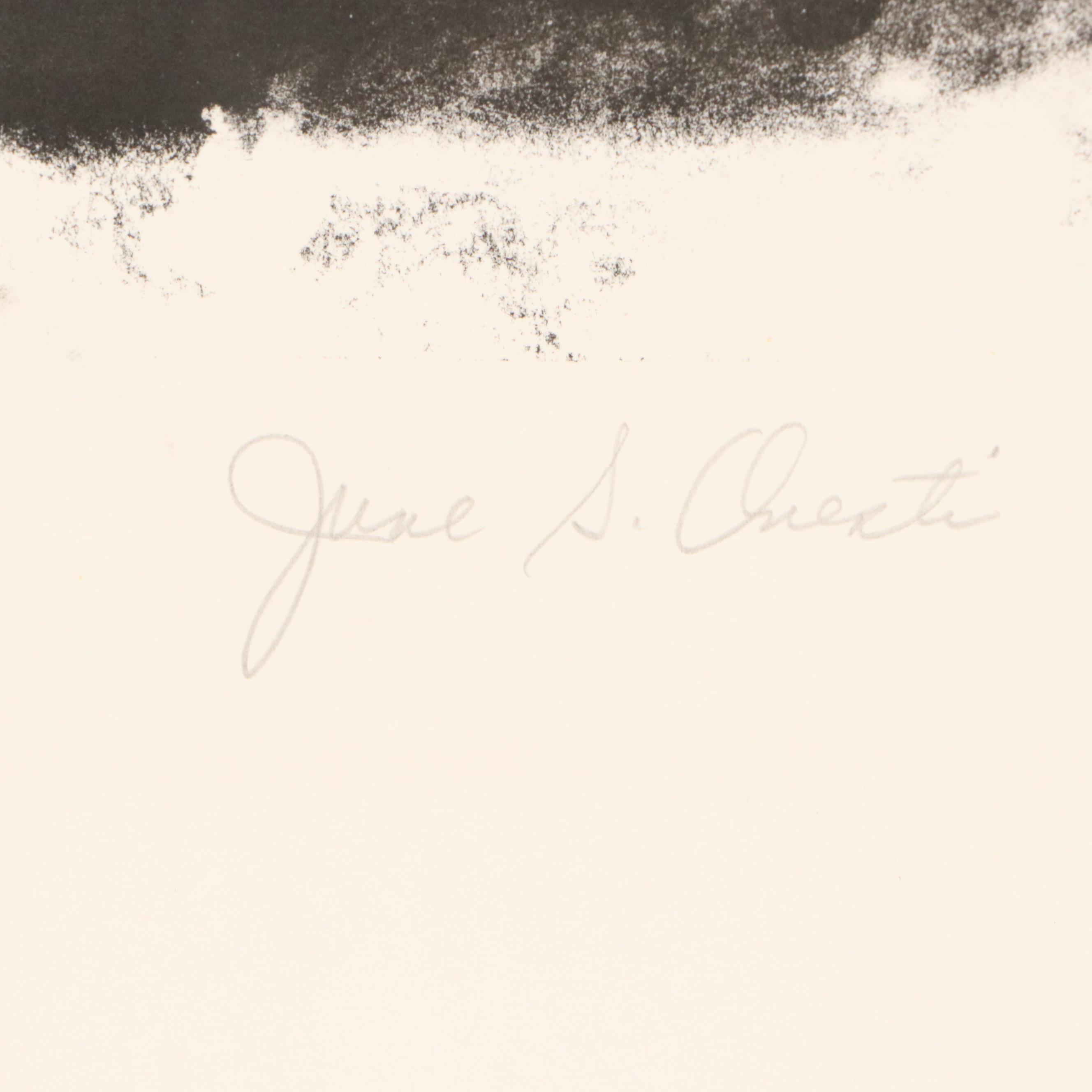 June Skowonski Onesti Abstract Lithograph "Vortex"