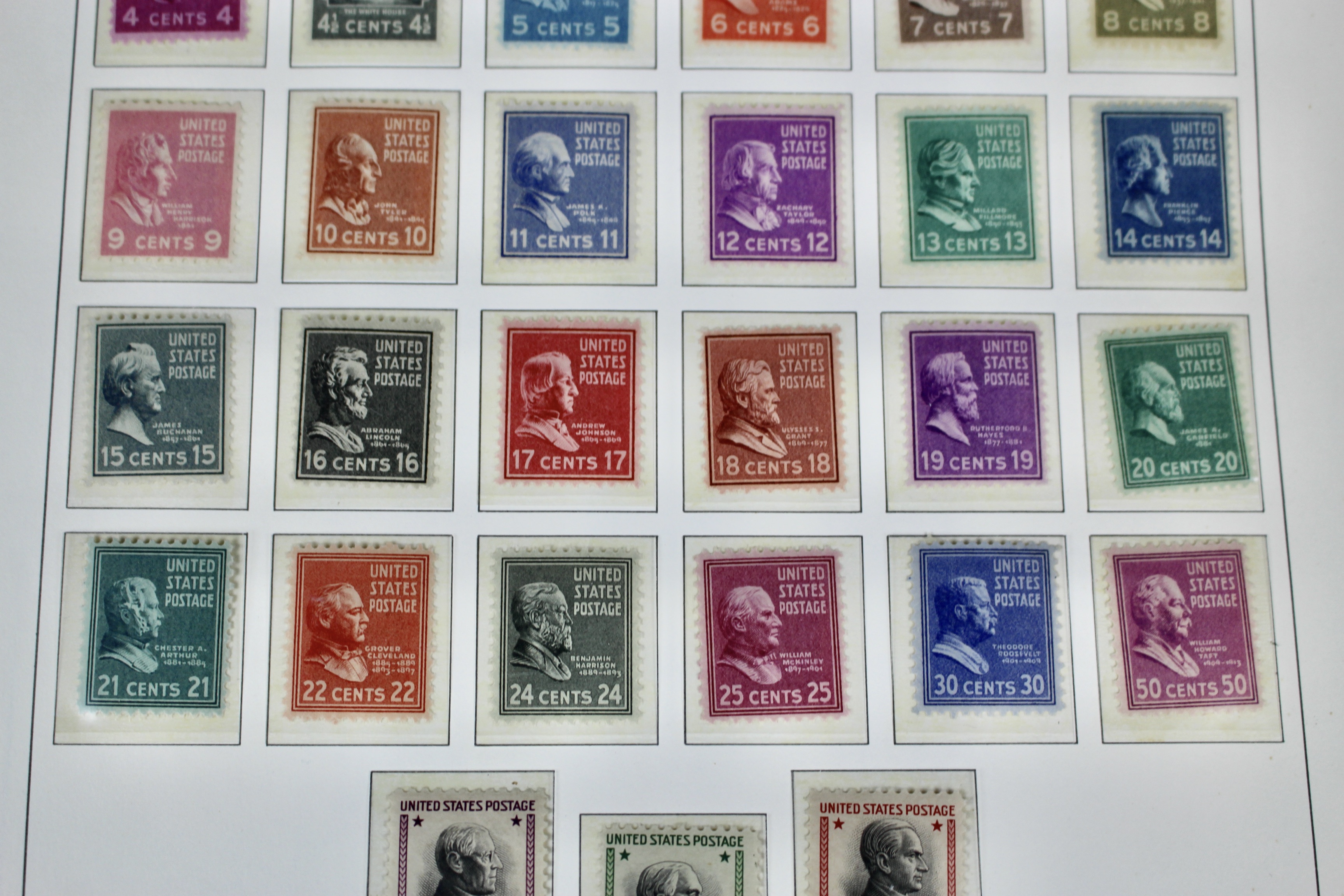 Two Complete Regular Issue Stamp Sets Through $5, 1938 and 1954, MNH