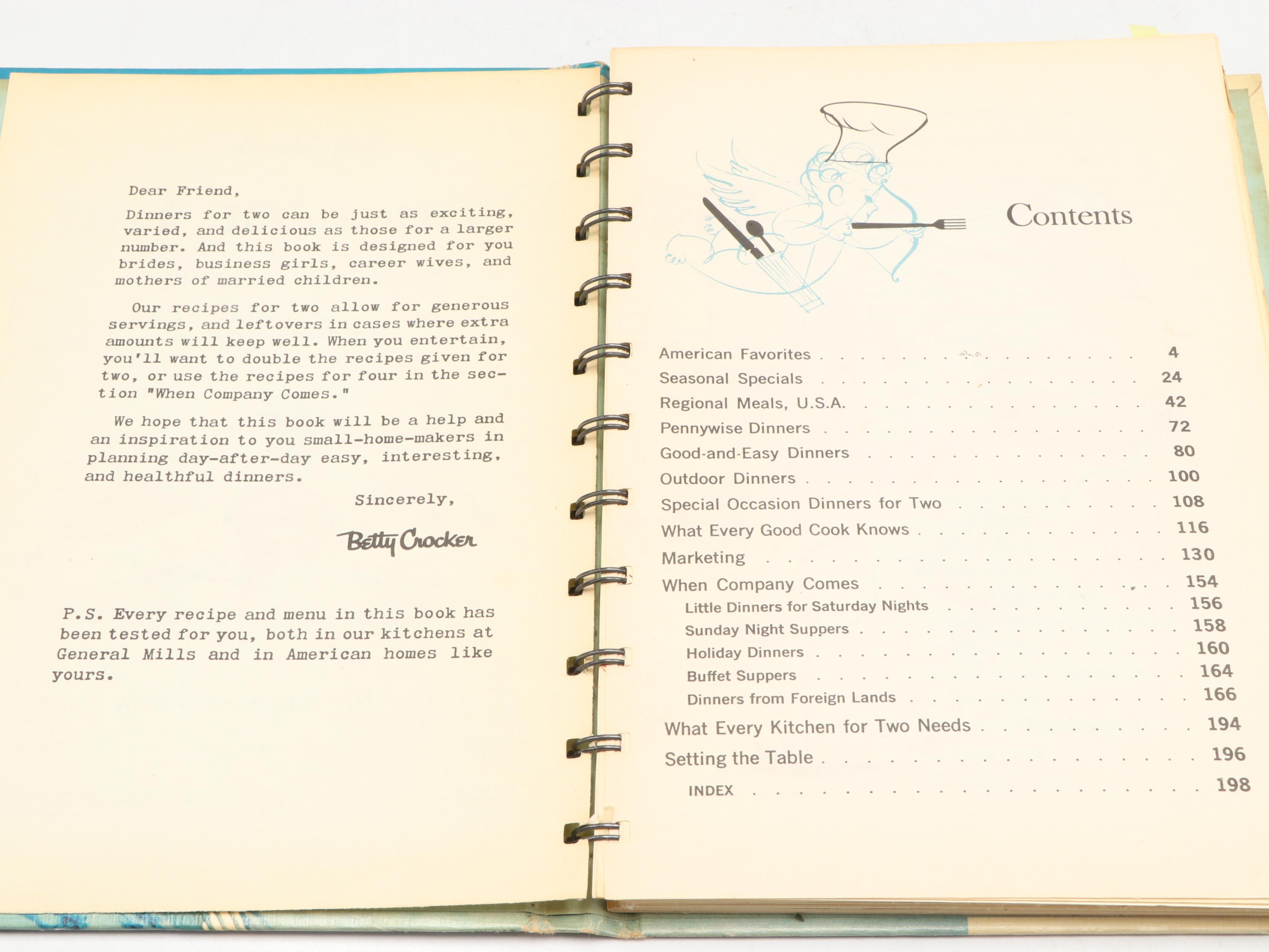 Charley Harper Illustrated First Edition "Betty Crocker's Dinner for Two," 1958