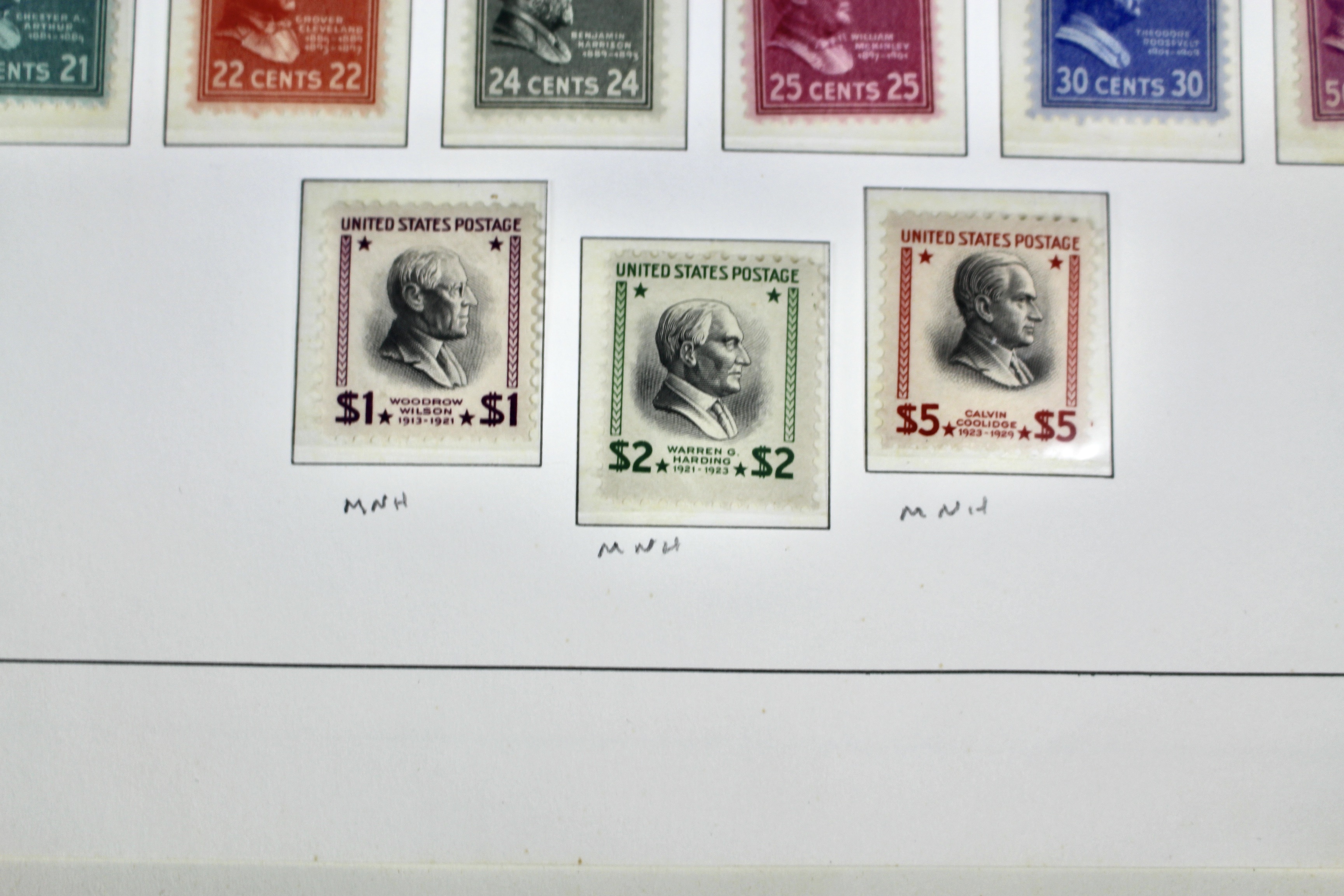 Two Complete Regular Issue Stamp Sets Through $5, 1938 and 1954, MNH