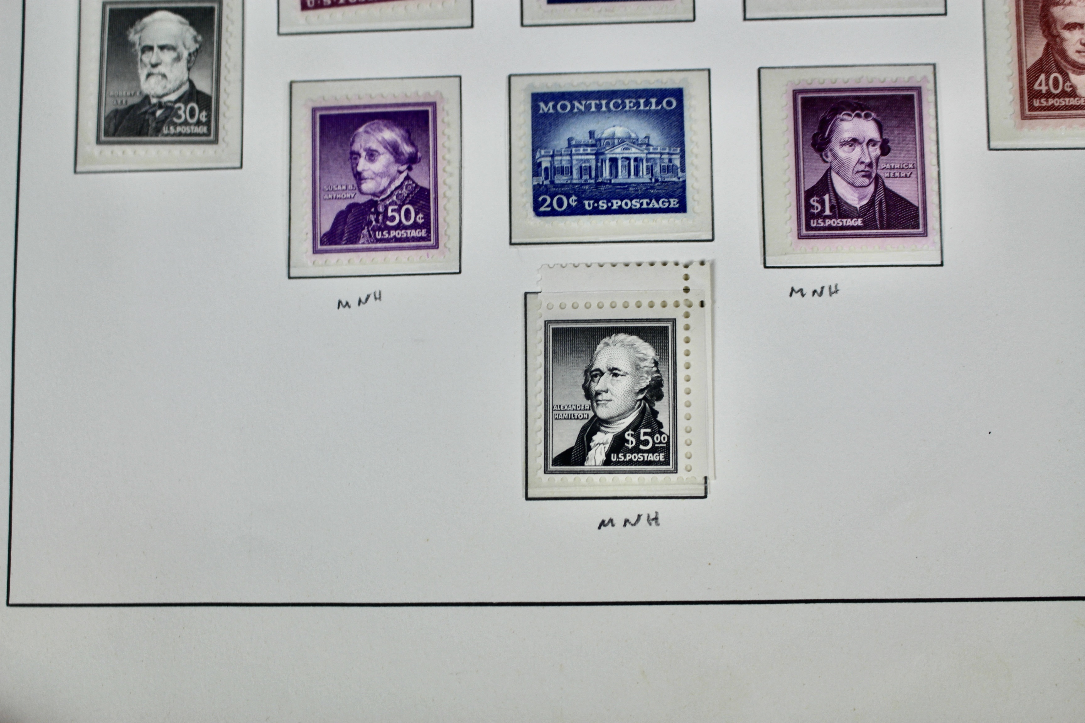Two Complete Regular Issue Stamp Sets Through $5, 1938 and 1954, MNH