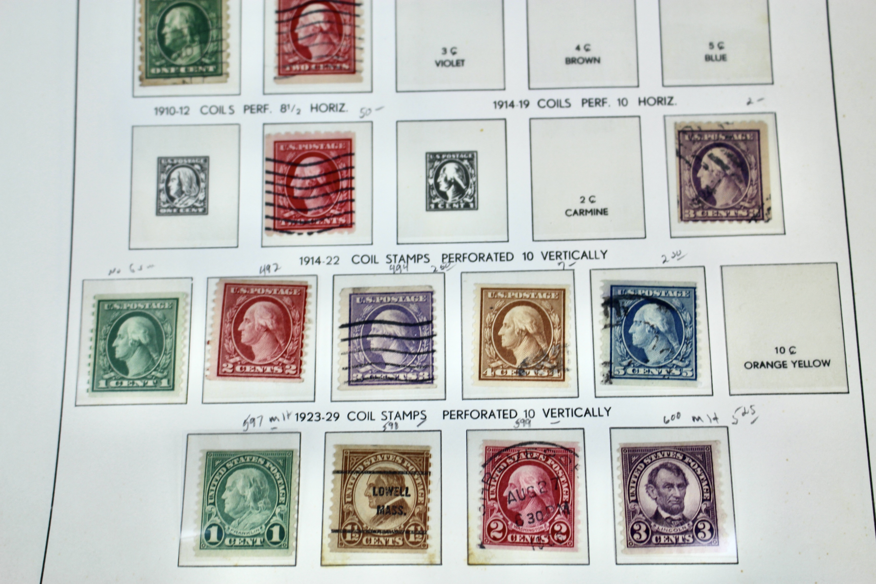U.S. Postage Stamp Collection, 1906 to 1931