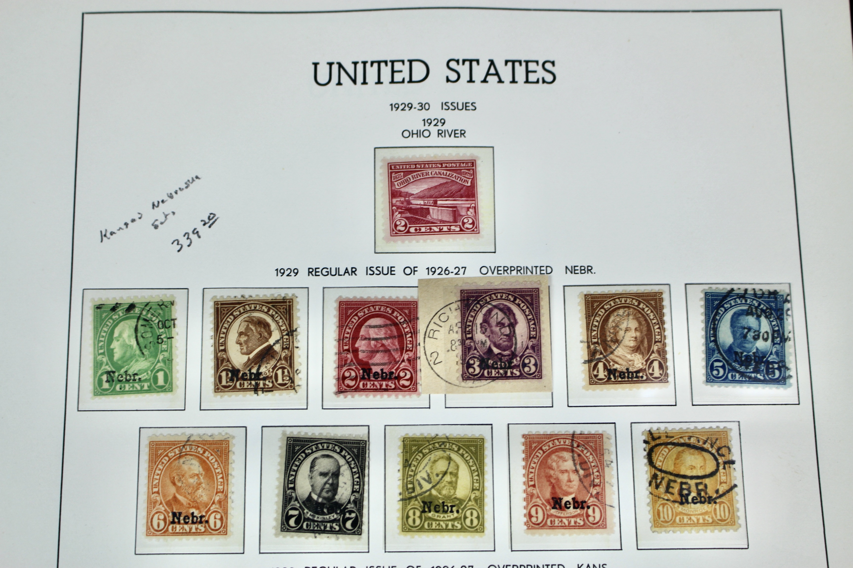 U.S. Postage Stamp Collection, 1906 to 1931