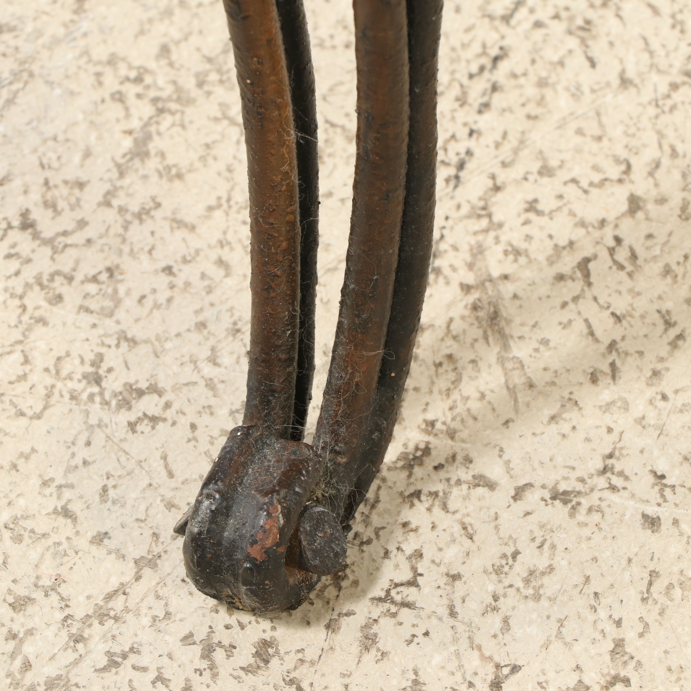 French Provincial Style Painted Wood and Scrolled Metal Chest of Drawers