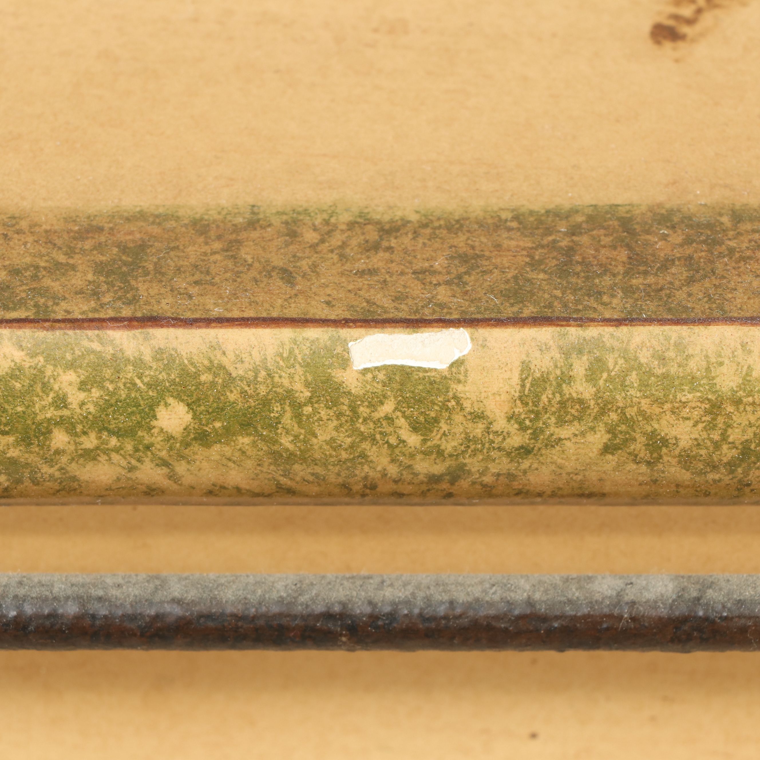 French Provincial Style Painted Wood and Scrolled Metal Chest of Drawers