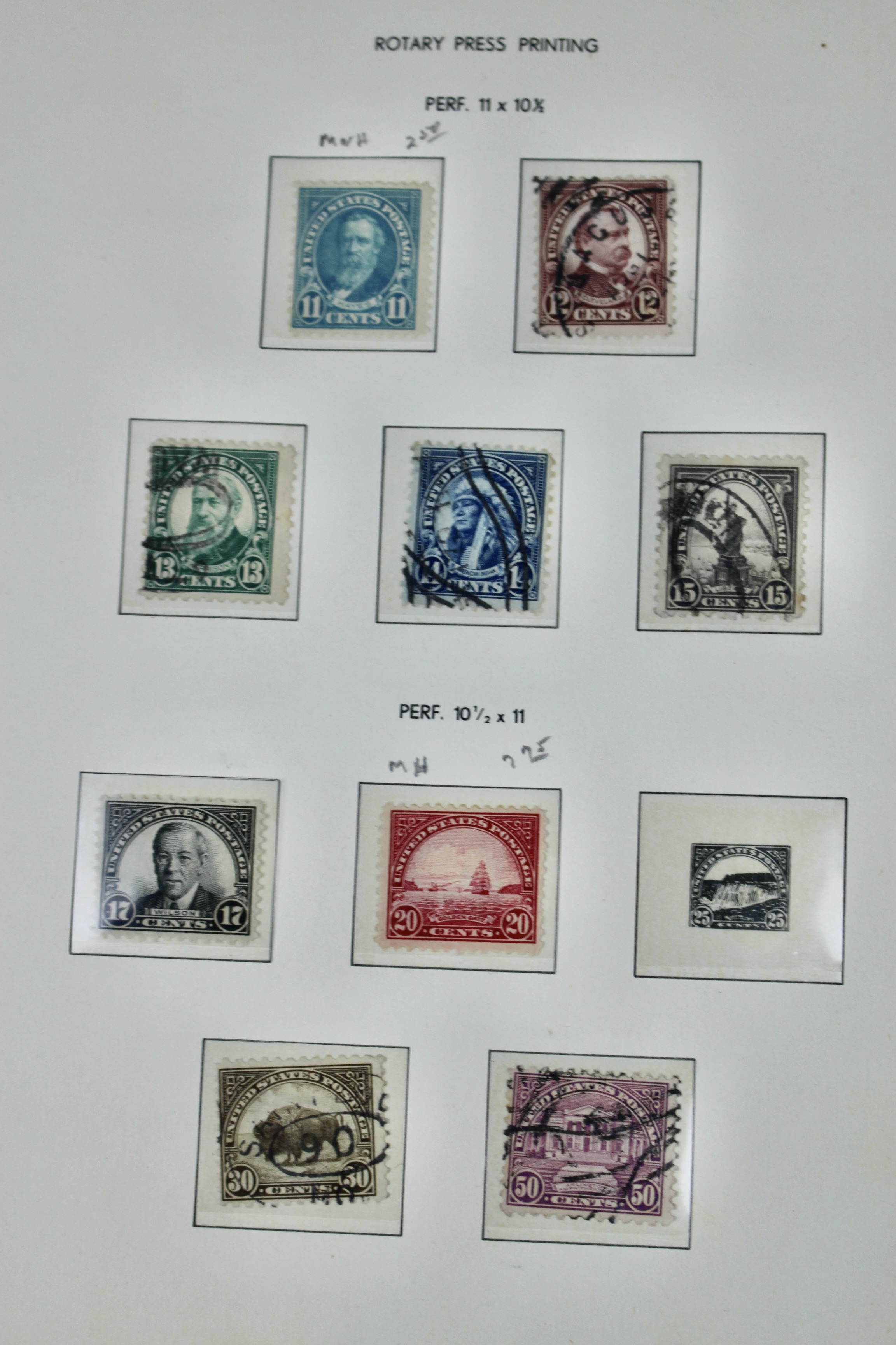 U.S. Postage Stamp Collection, 1906 to 1931