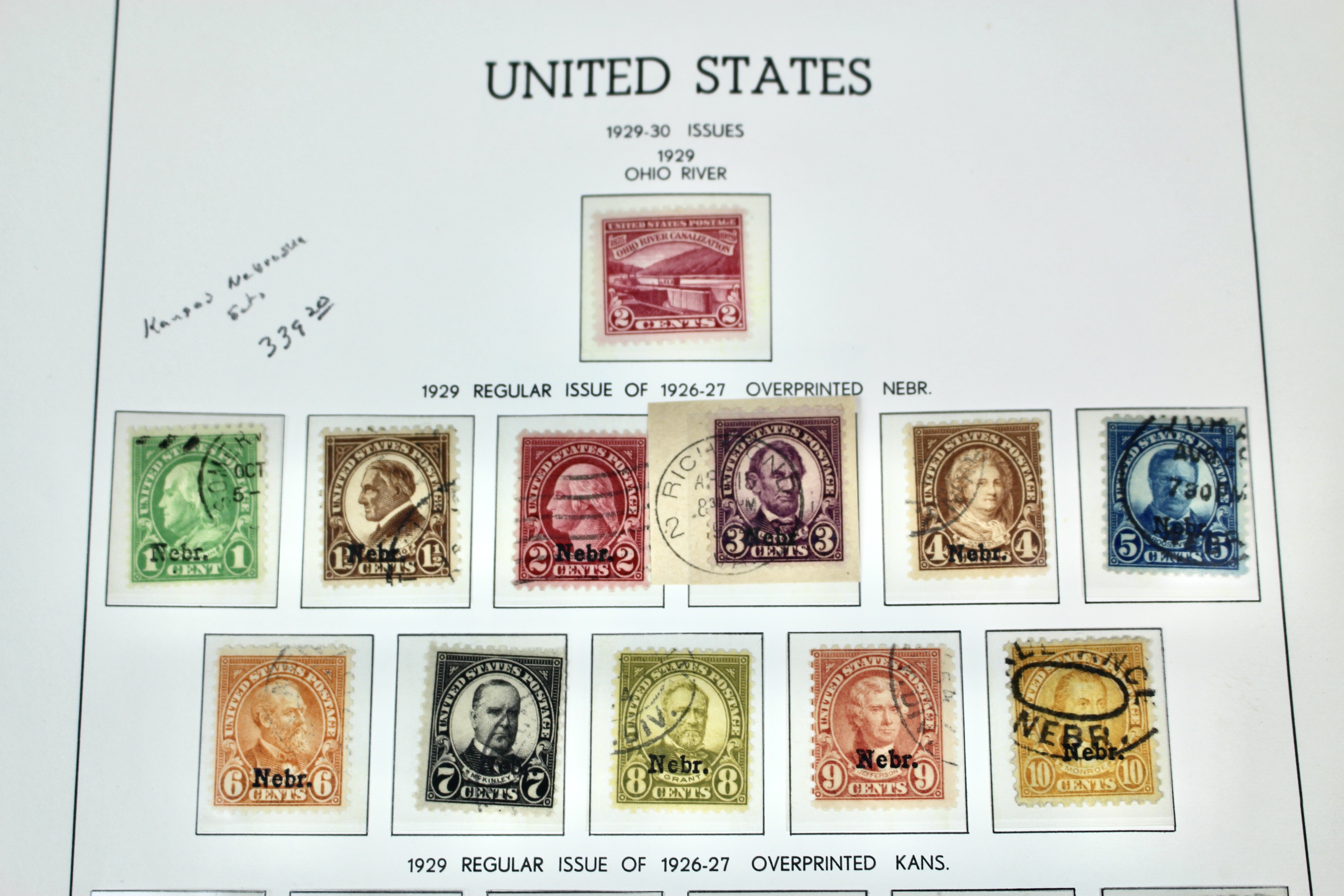 U.S. Postage Stamp Collection, 1906 to 1931