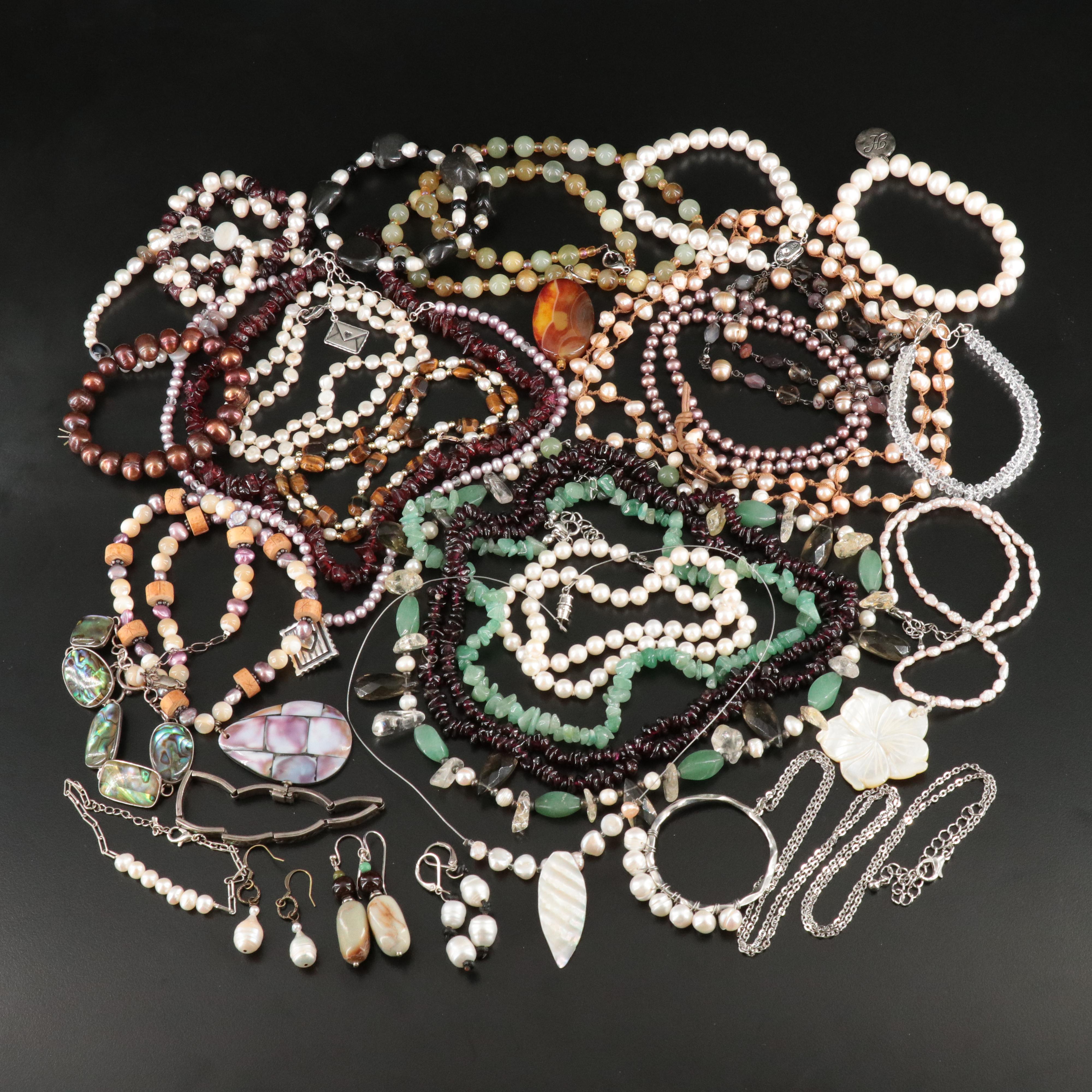 Sterling, Abalone and Pearls Featured in Jewelry Collection