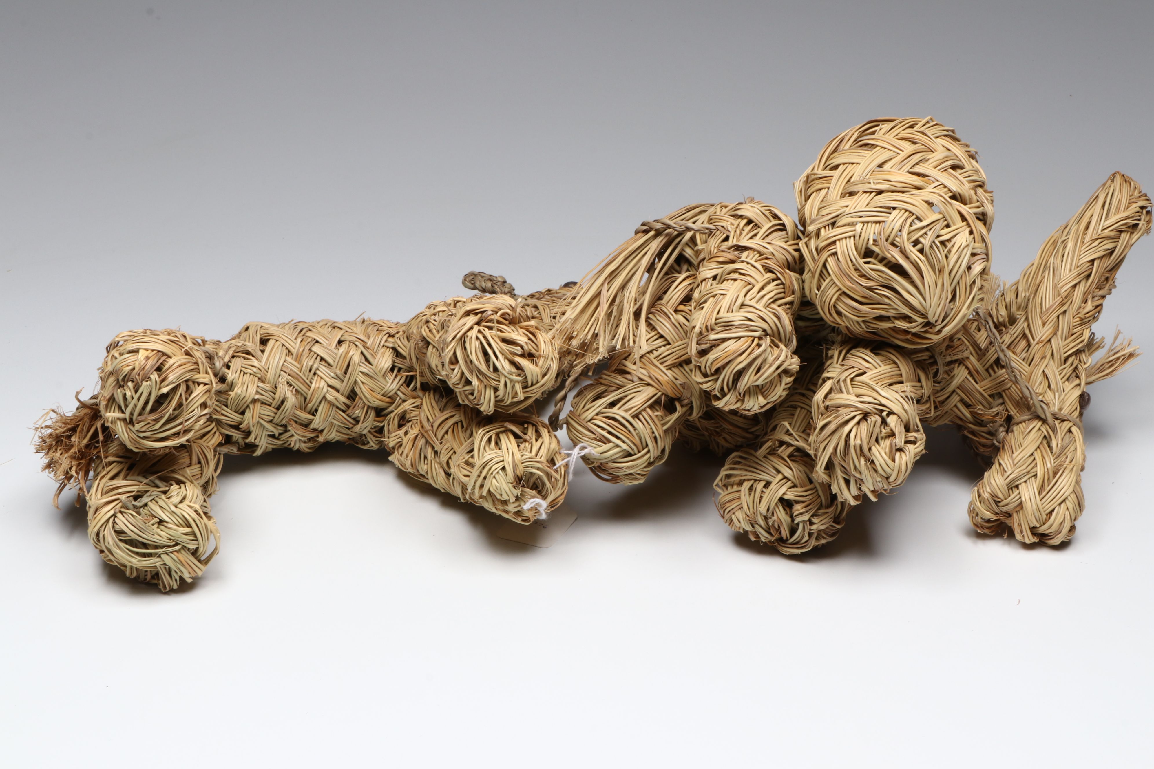 Handcrafted Moroccan Basketry Donkey and Camel Forms