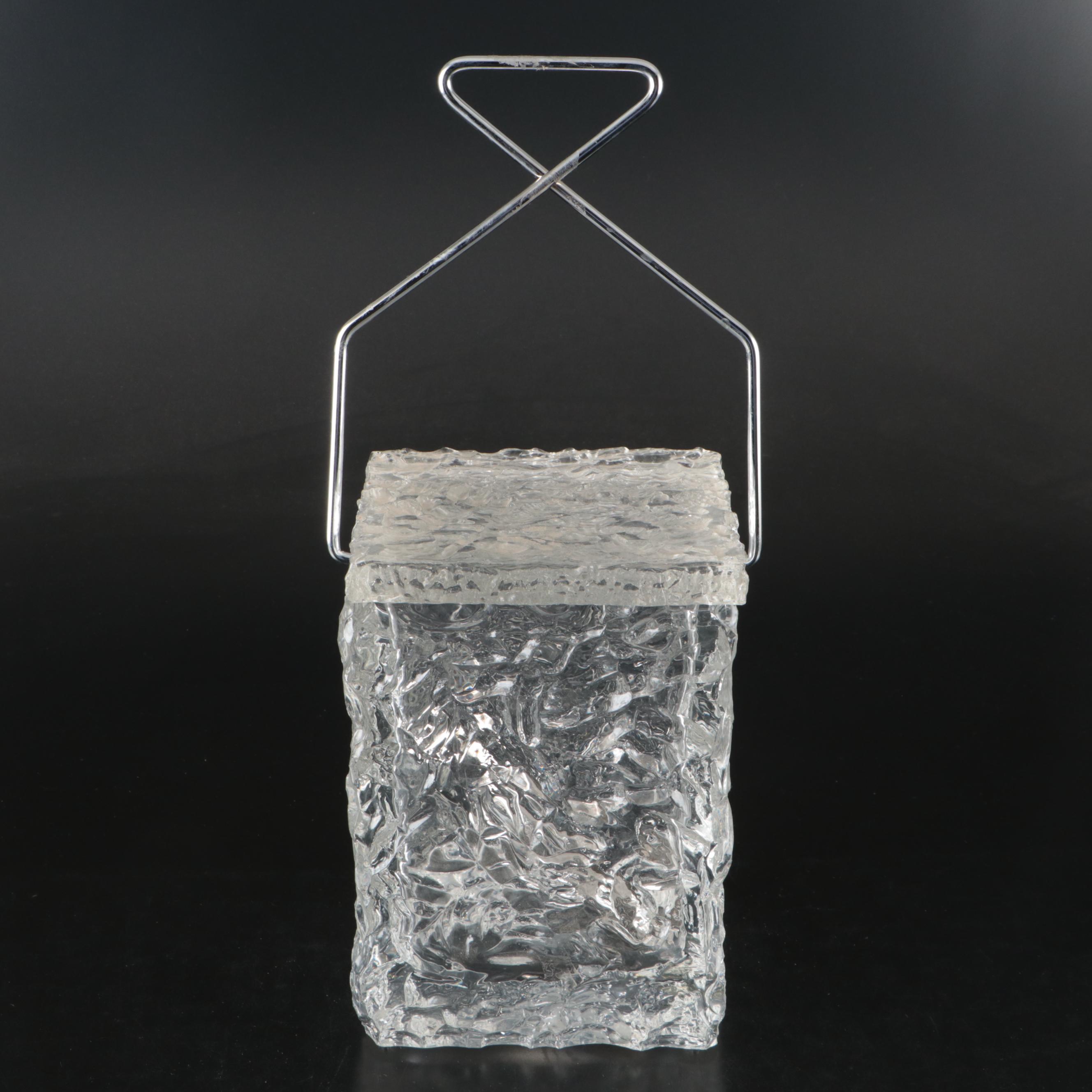 Grainware Acrylic Ice Bucket with Stainless Steel Tongs
