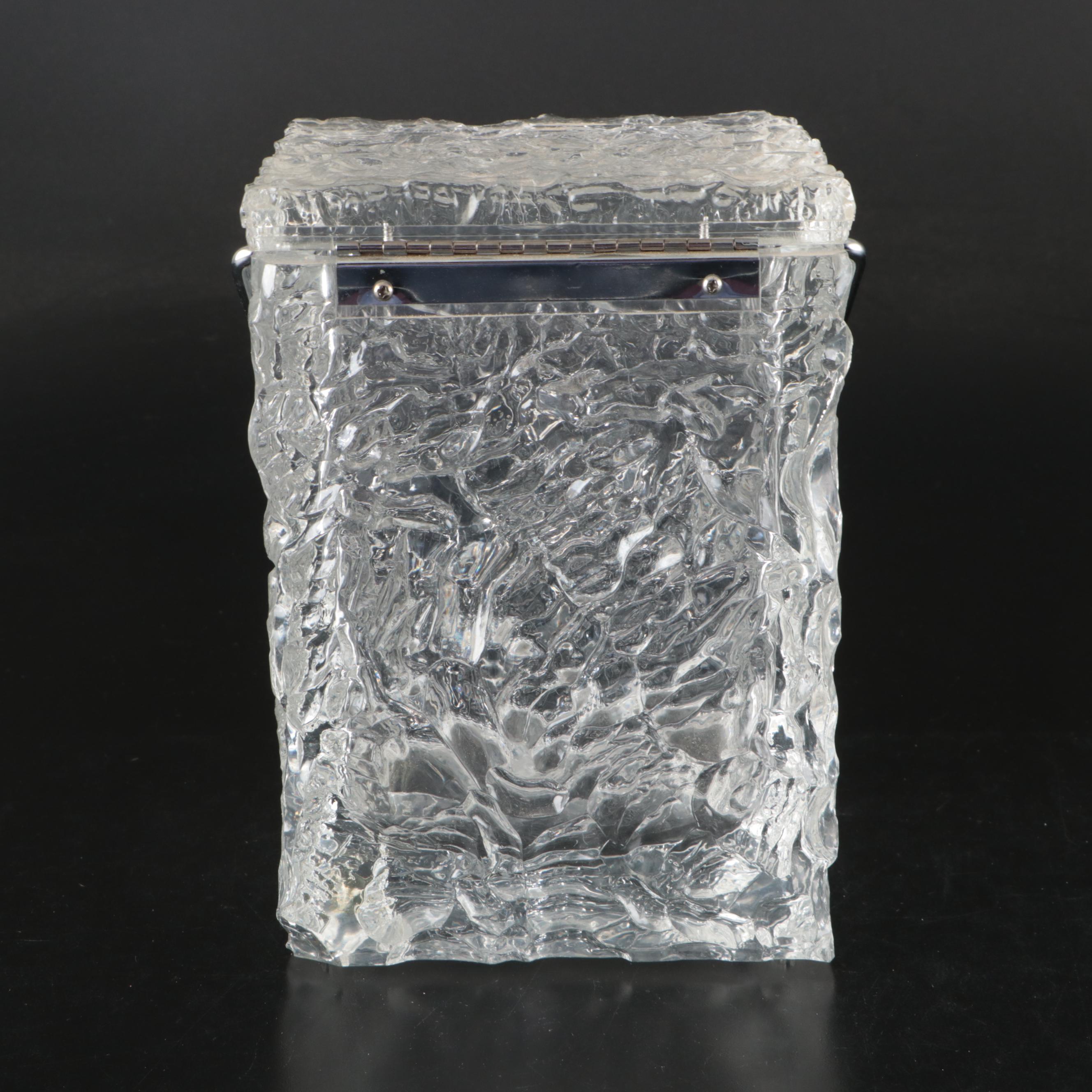 Grainware Acrylic Ice Bucket with Stainless Steel Tongs