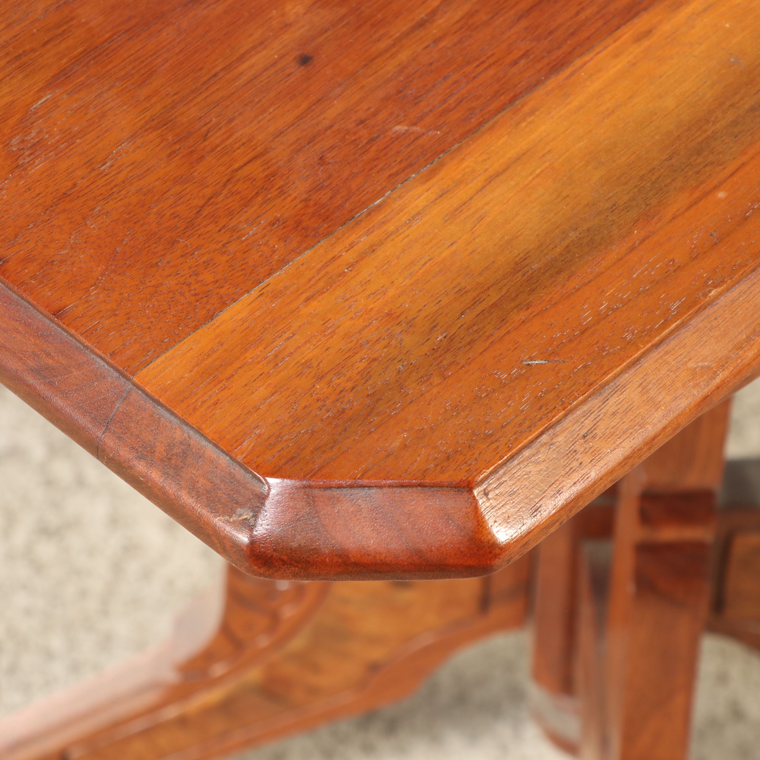 Victorian Eastlake Style Walnut and Burl Table, Late 19th/Early 20th Century