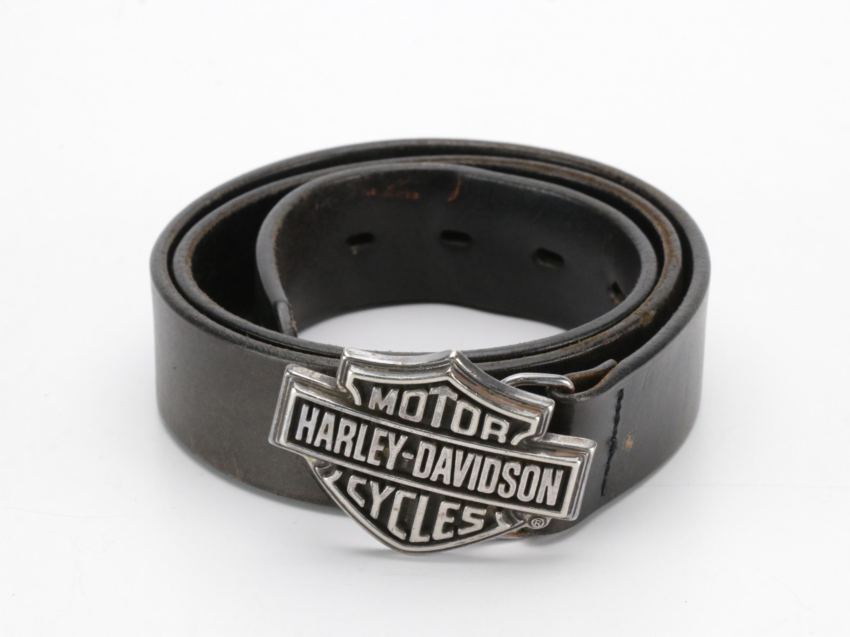 Harley-Davidson Denim Shirt, Cotton T-Shirts, Leather Belt and Wool Zip Jacket