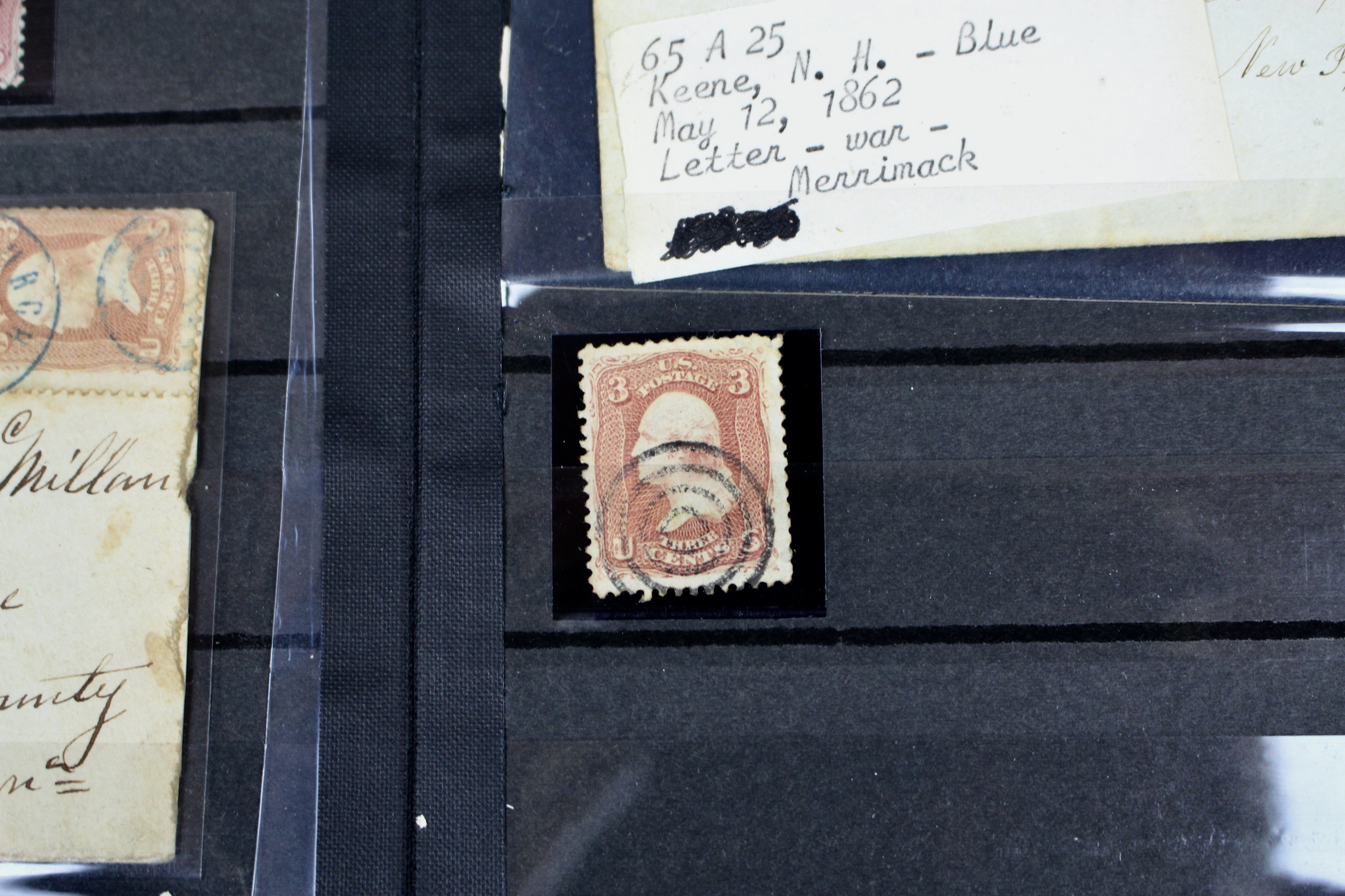 Very Early Collection of 29 3-Cent Washington Stamps, 11 with Grills, 6 Covers