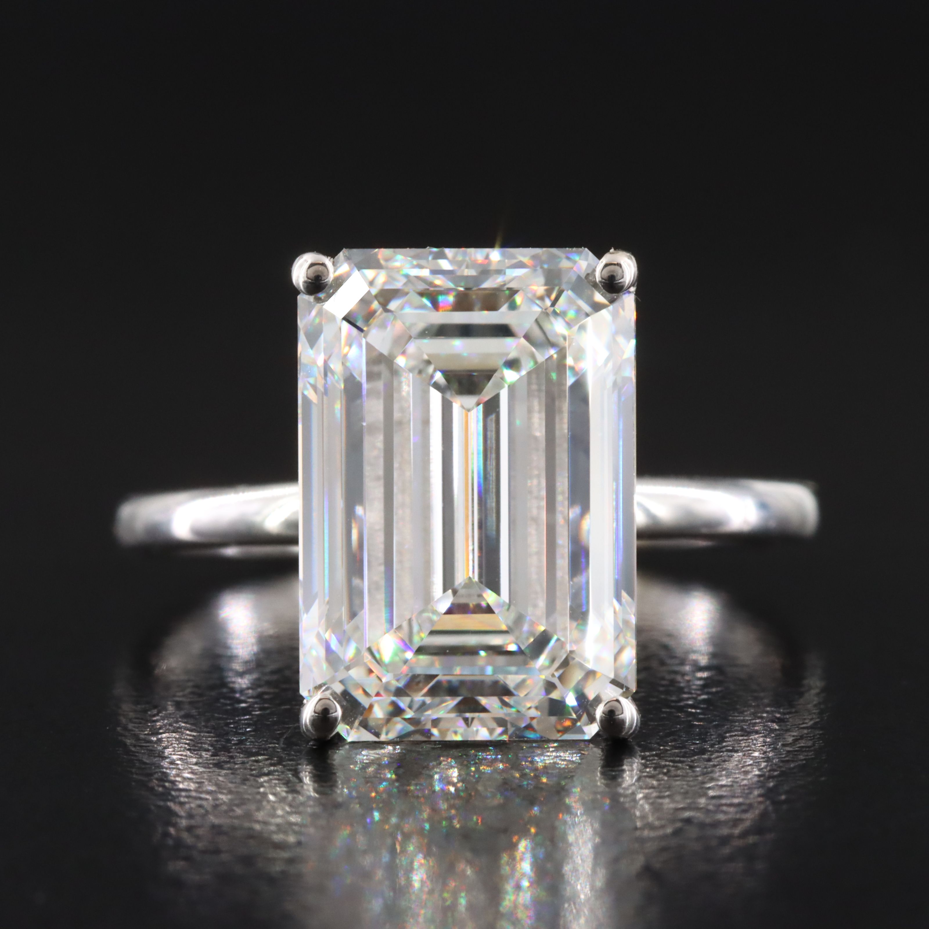 14K 6.90 CT Lab Grown Diamond Solitaire Ring with IGI Report