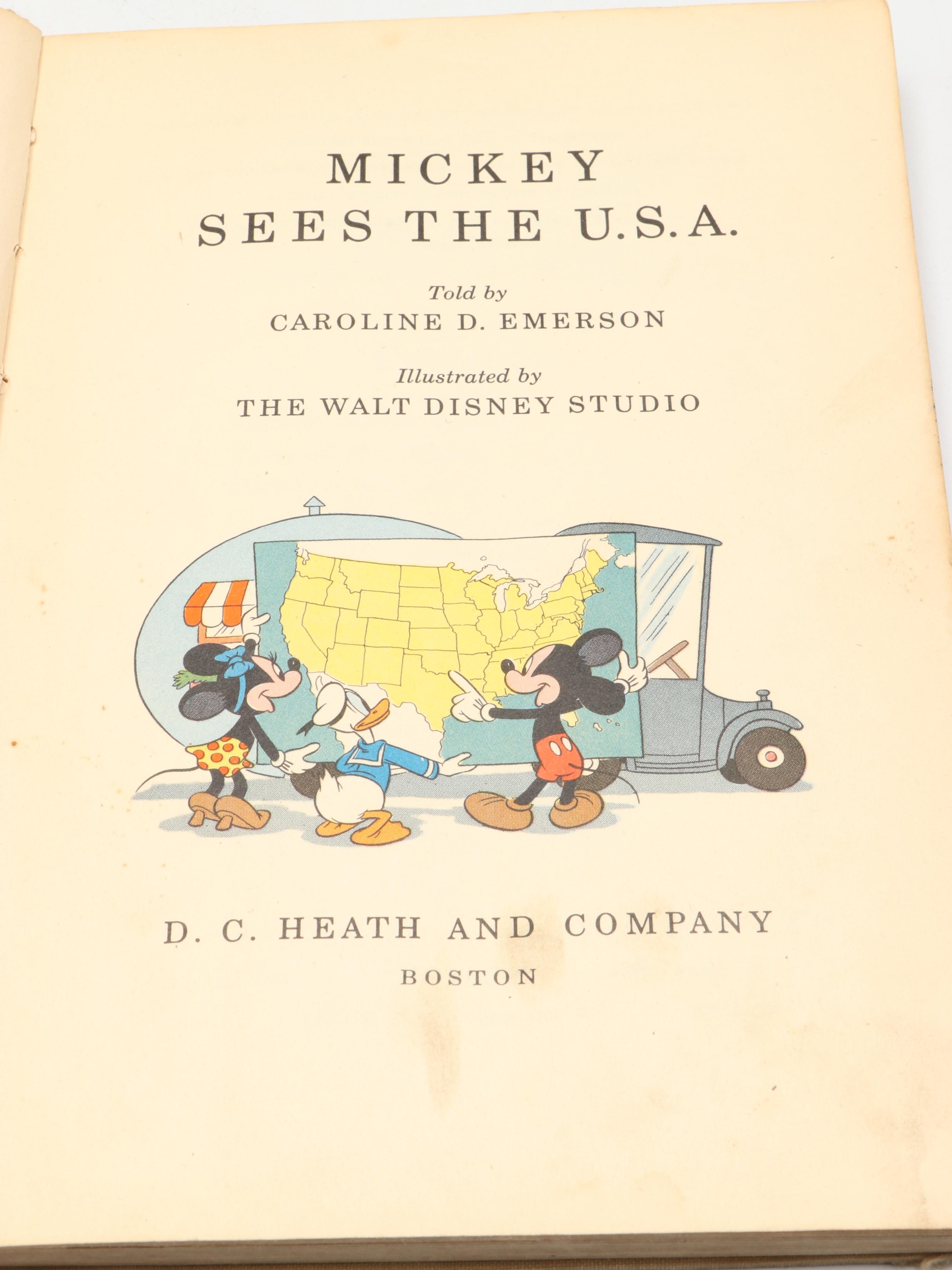 "Mickey Sees the U.S.A." with More Vintage Walt Disney Books