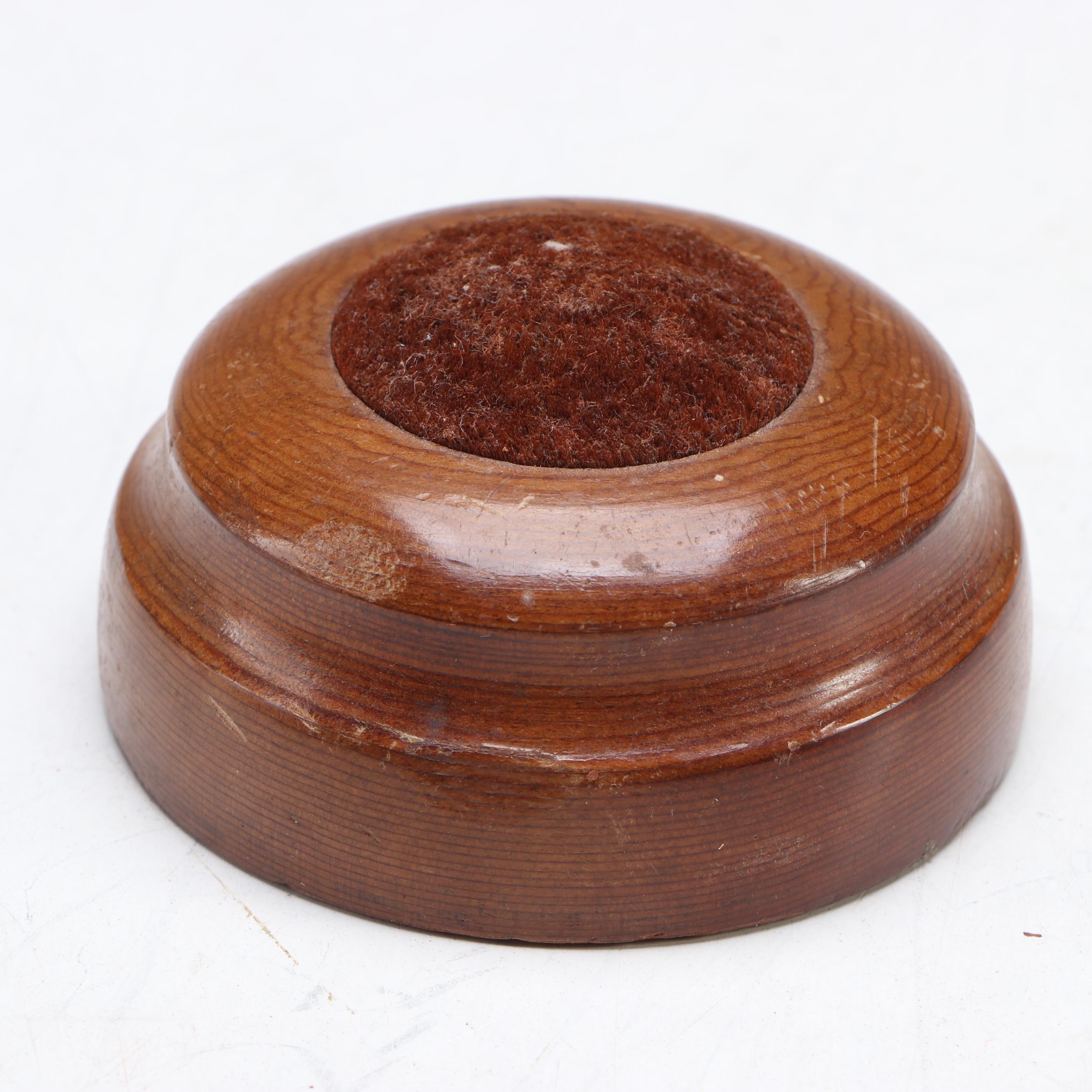 Victorian Burl Wood Veneer Sewing Box with Pincushion and Egg