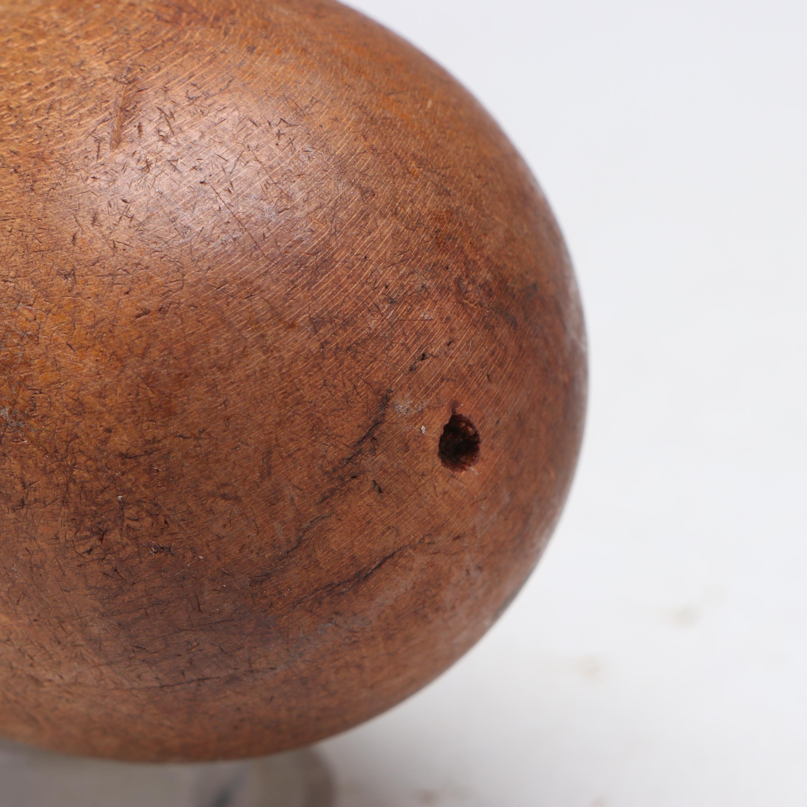 Victorian Burl Wood Veneer Sewing Box with Pincushion and Egg