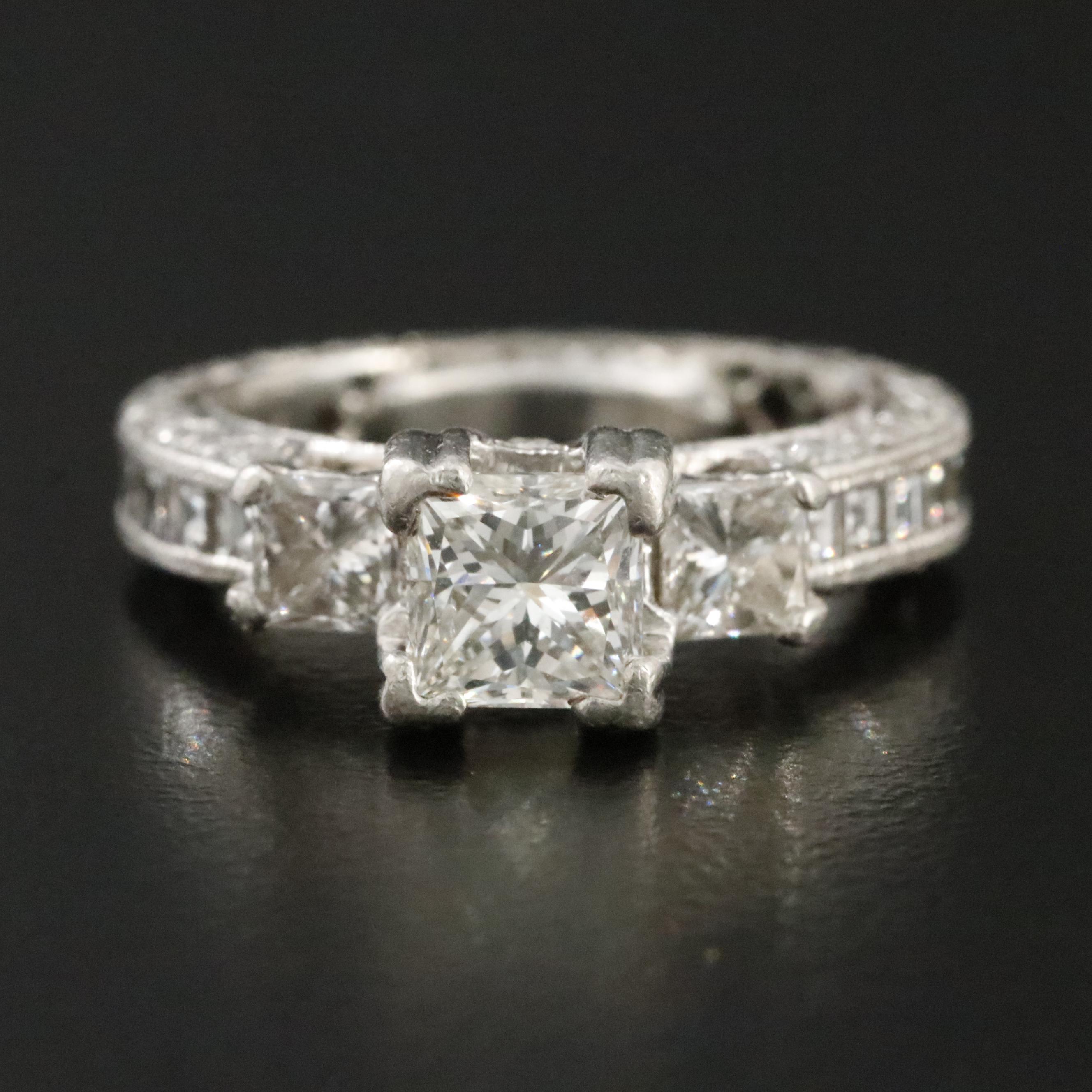 Tacori Platinum 1.84 CTW Diamond Ring