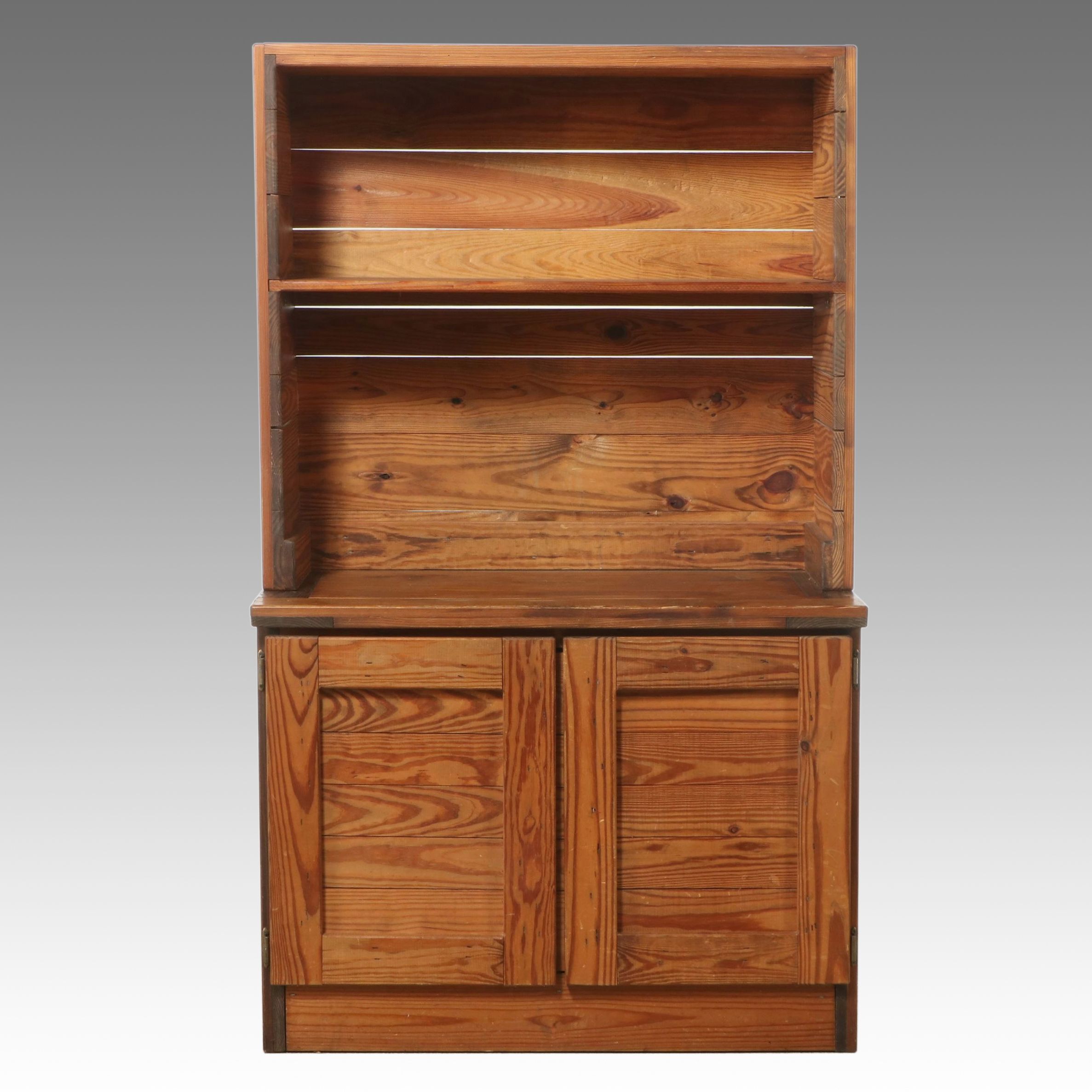 This End Up Pine Cabinet with Hutch