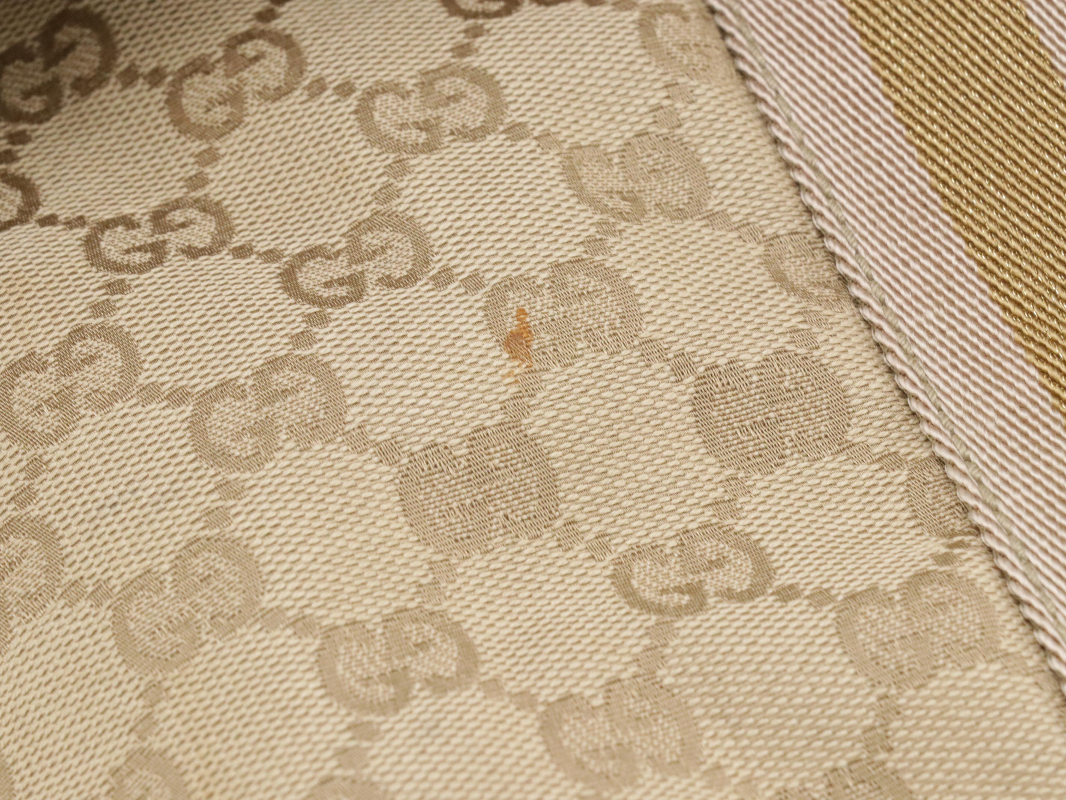 Gucci Web Accented Tote in Beige GG Canvas