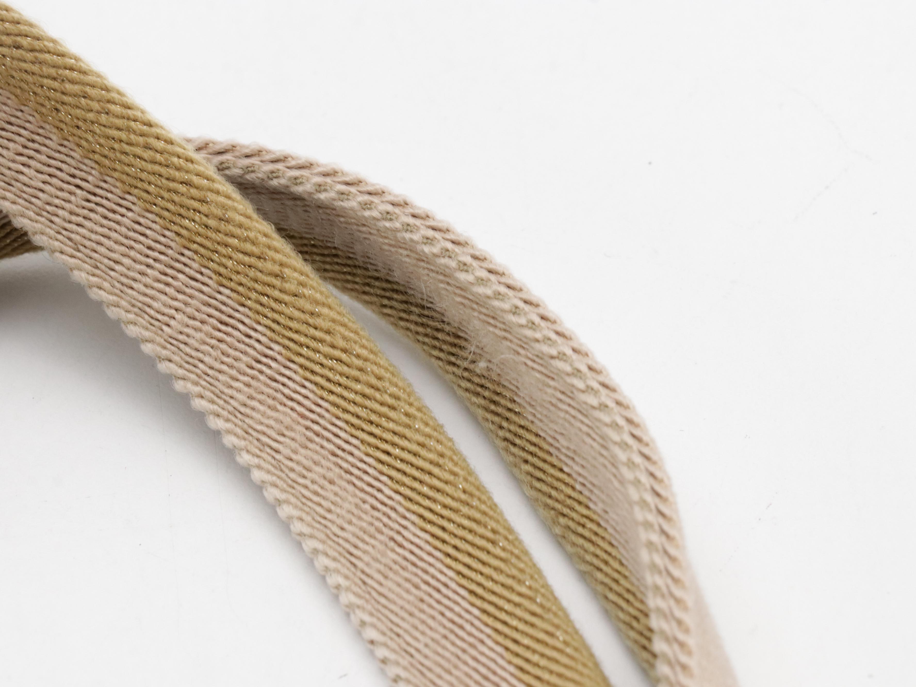 Gucci Web Accented Tote in Beige GG Canvas