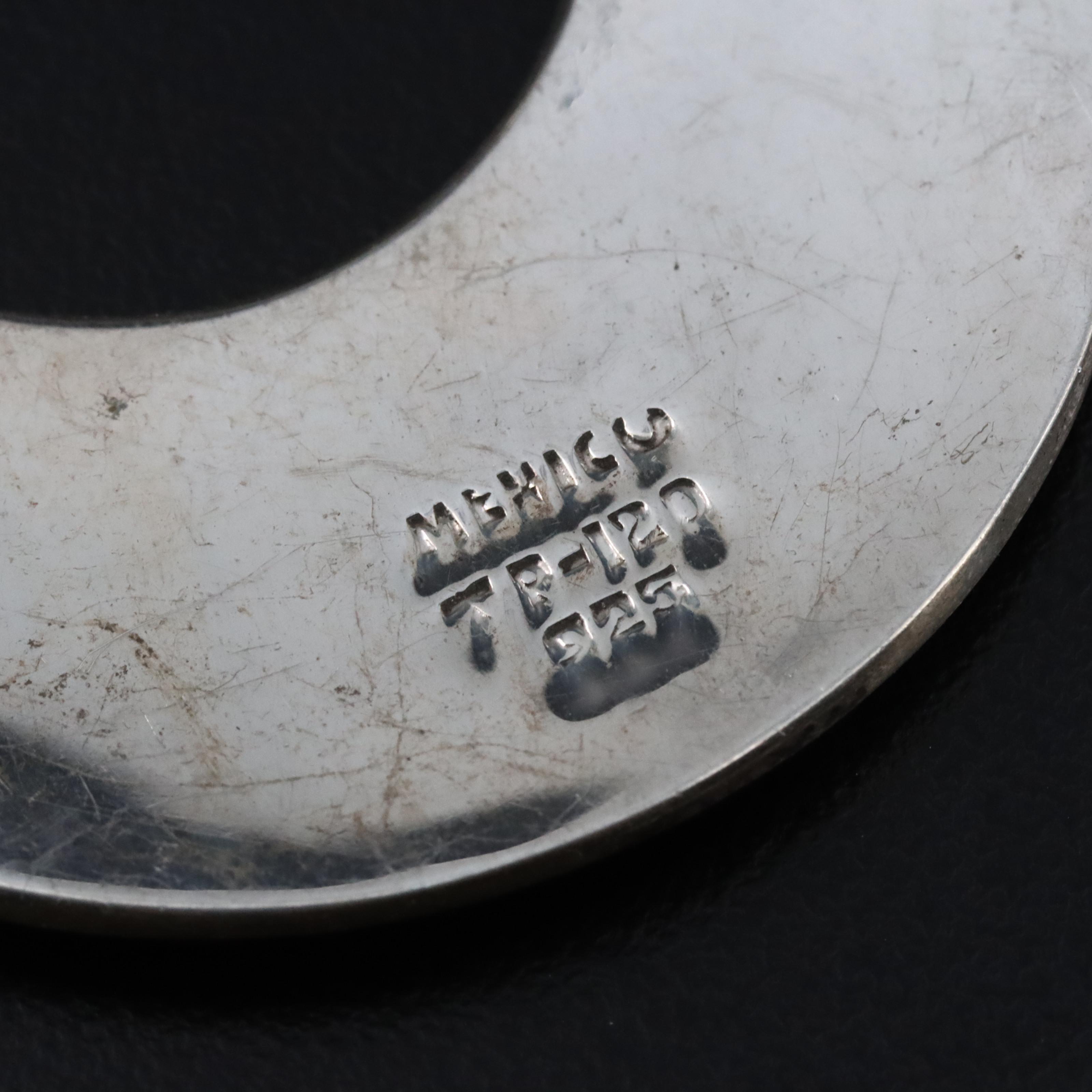 Mexican Sterling Abalone Inlay Earrings