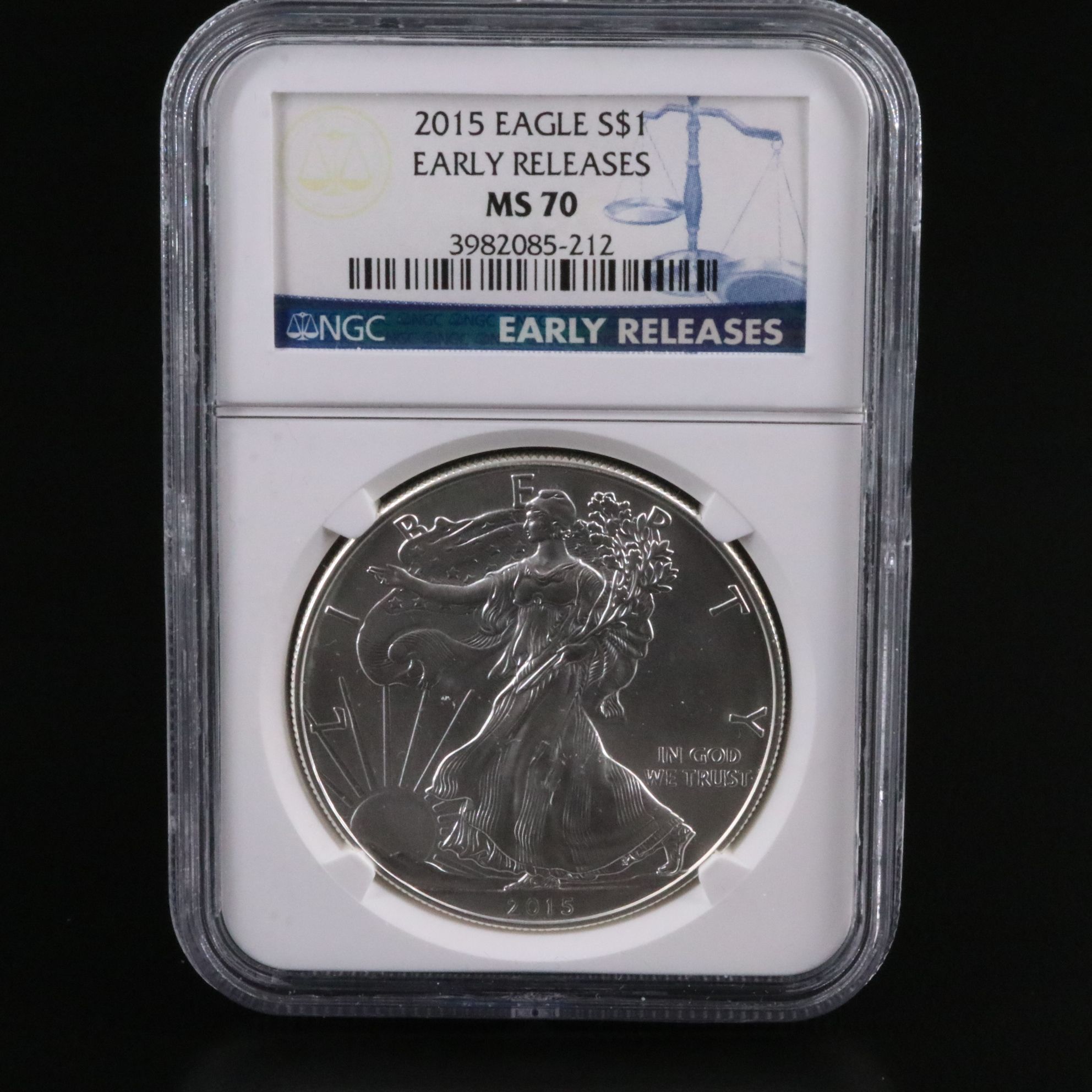 NGC Graded MS70 2015 $1 American Silver Eagle