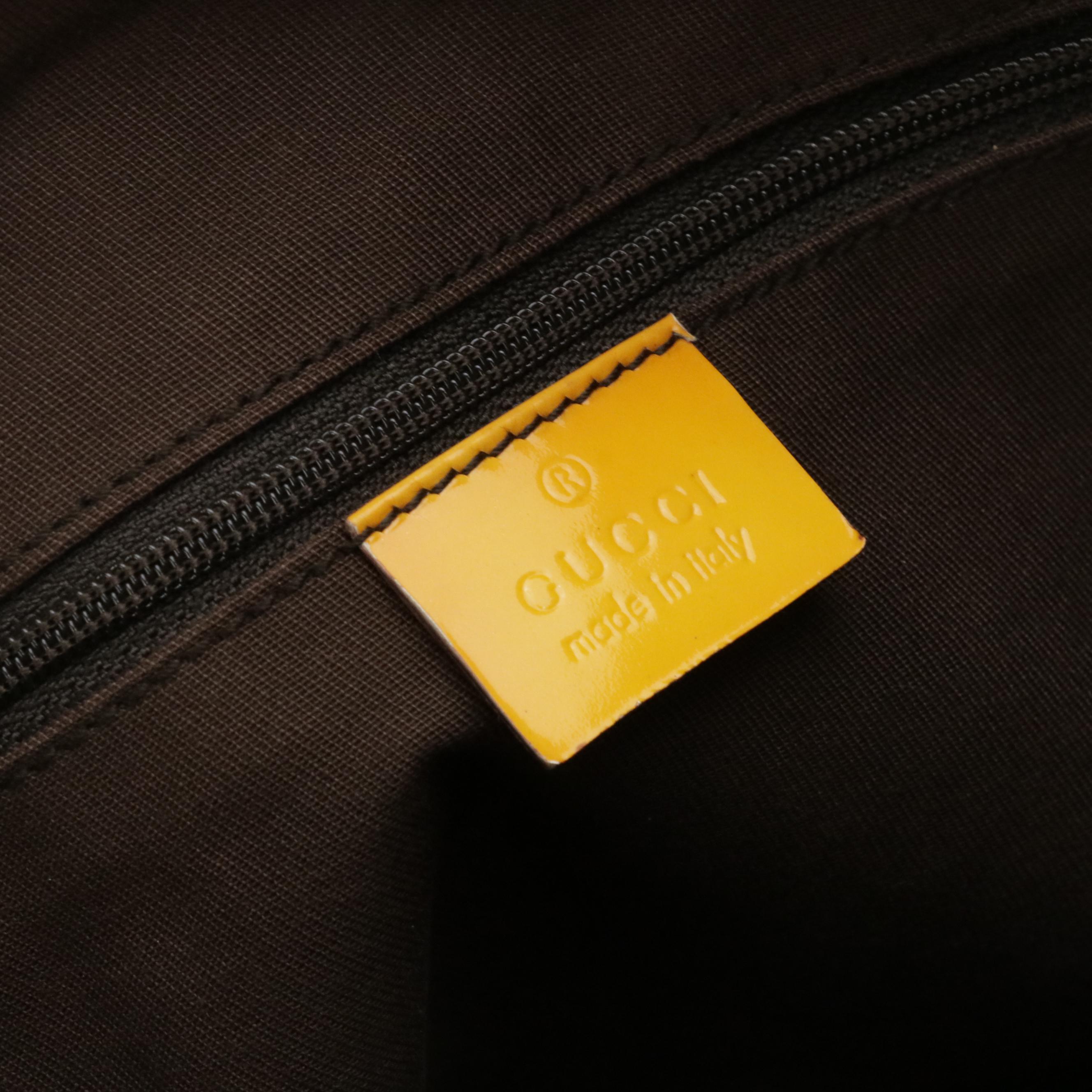 Gucci Abbey Medium Zip Tote in Guccissima Patent Leather