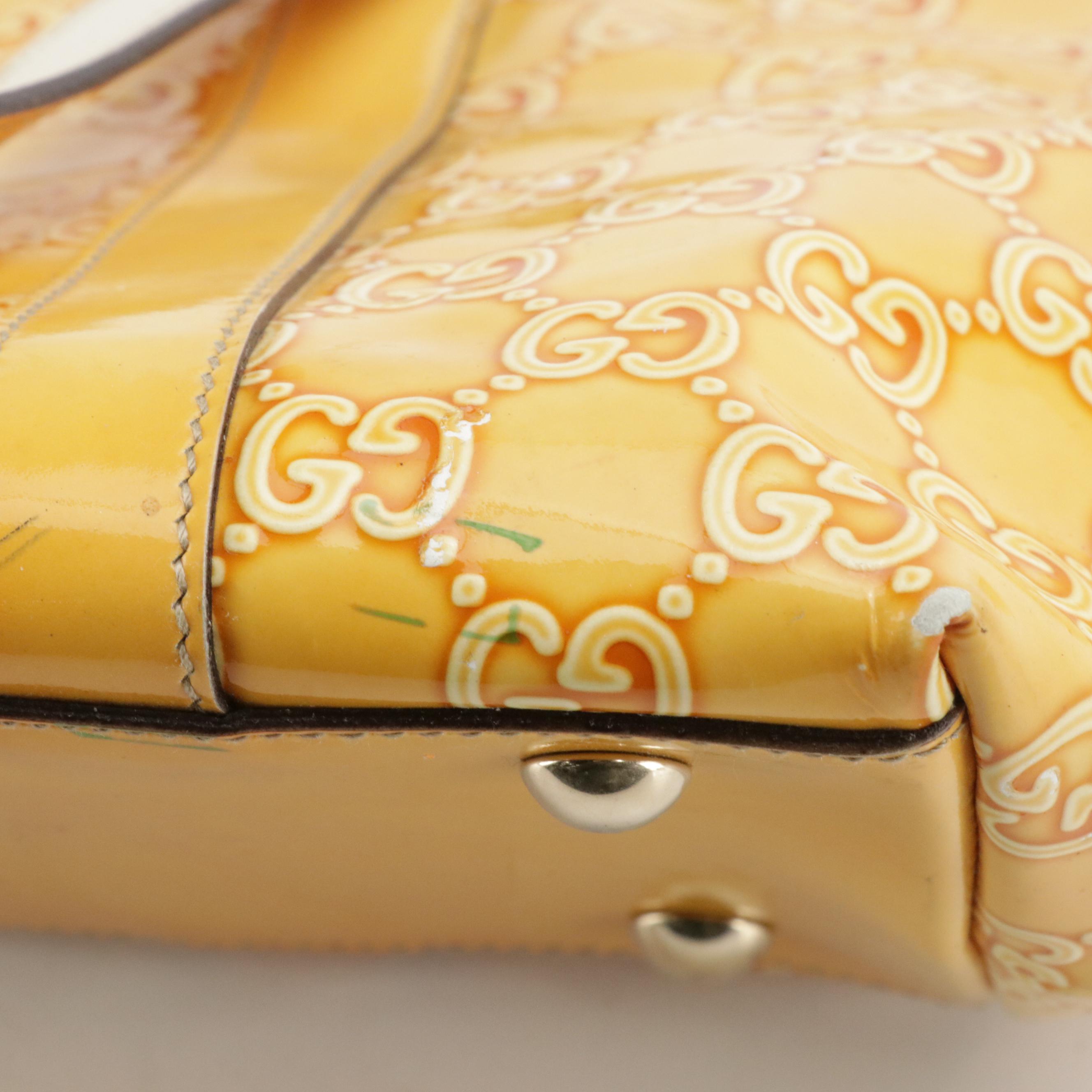 Gucci Abbey Medium Zip Tote in Guccissima Patent Leather