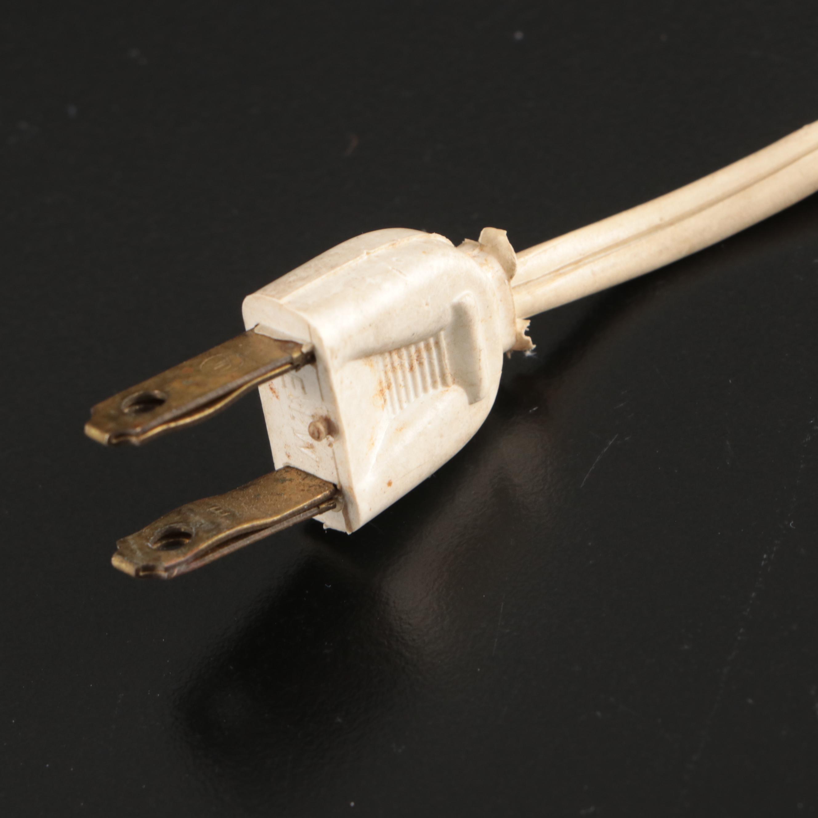 EAPG Bullseye Kerosene Lamp with Peach Melon Shade, Adapted 20th Century