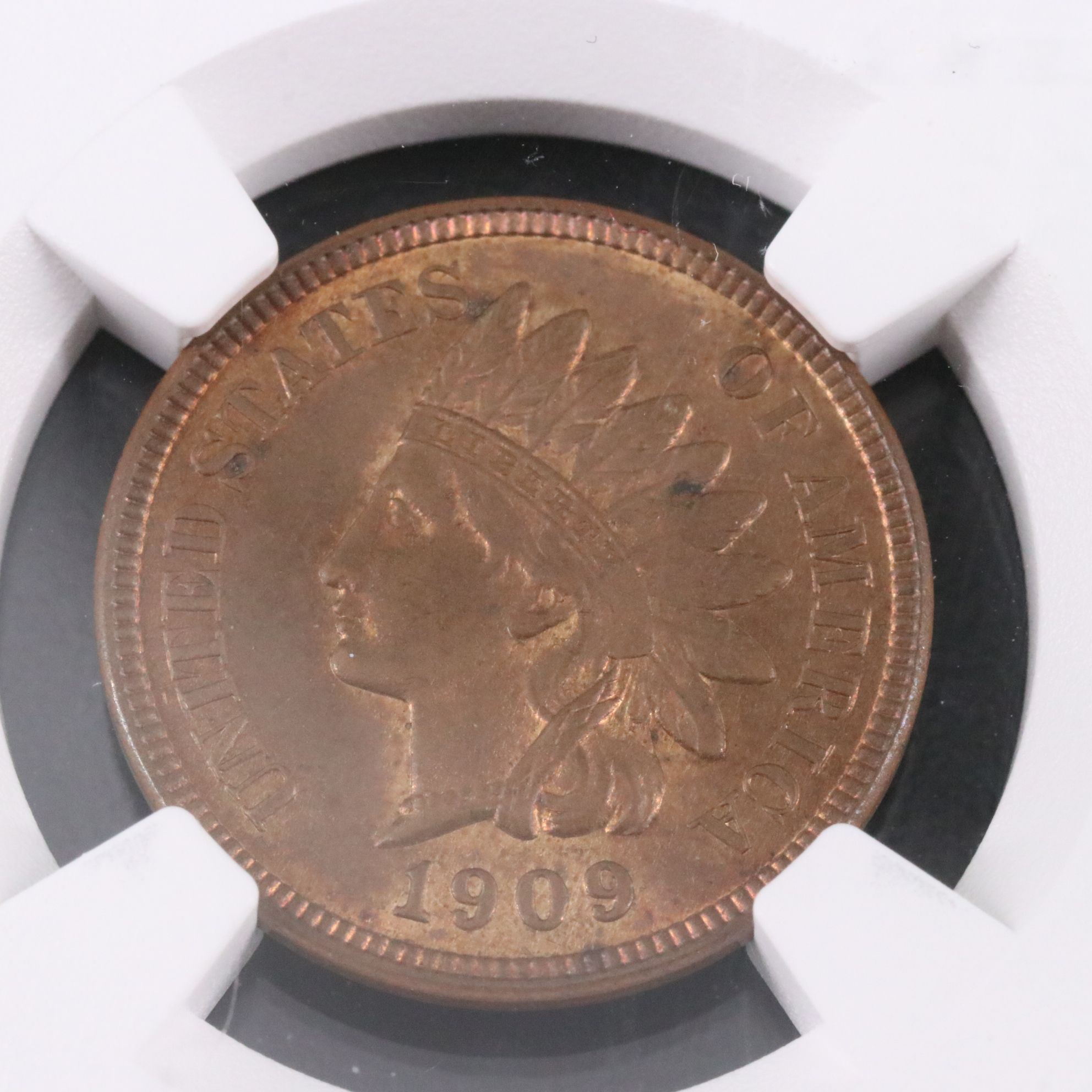 NGC Graded MS63 RB 1909 Indian Cent