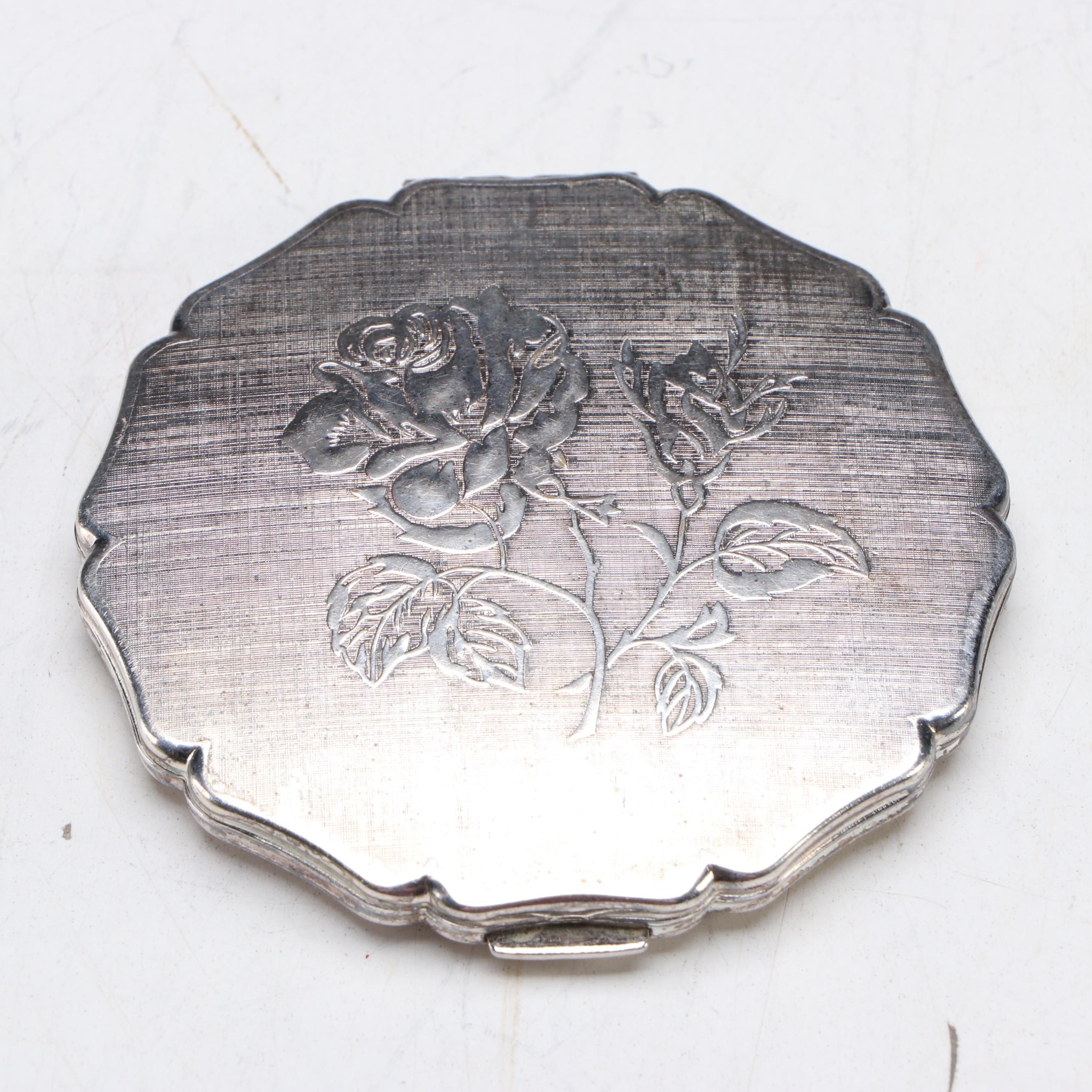 Stratton Metal and Enamel Powder Compacts with Other Stand and Compact