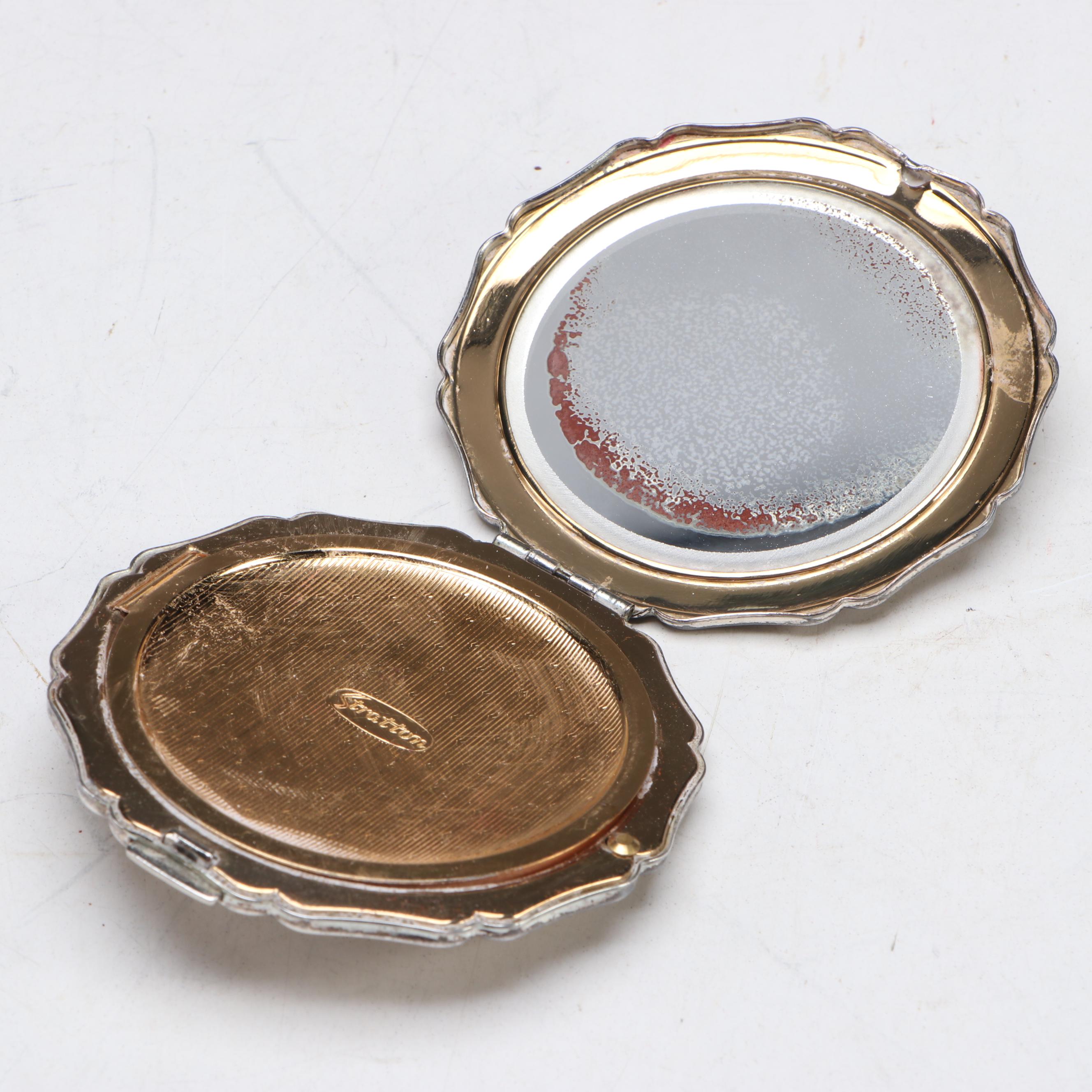 Stratton Metal and Enamel Powder Compacts with Other Stand and Compact