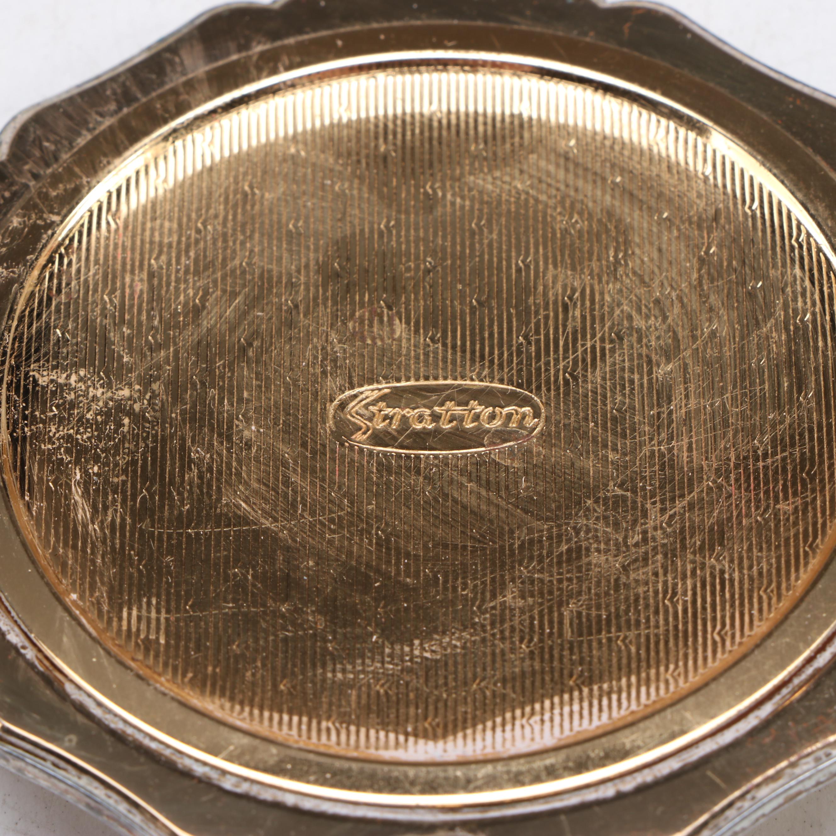 Stratton Metal and Enamel Powder Compacts with Other Stand and Compact