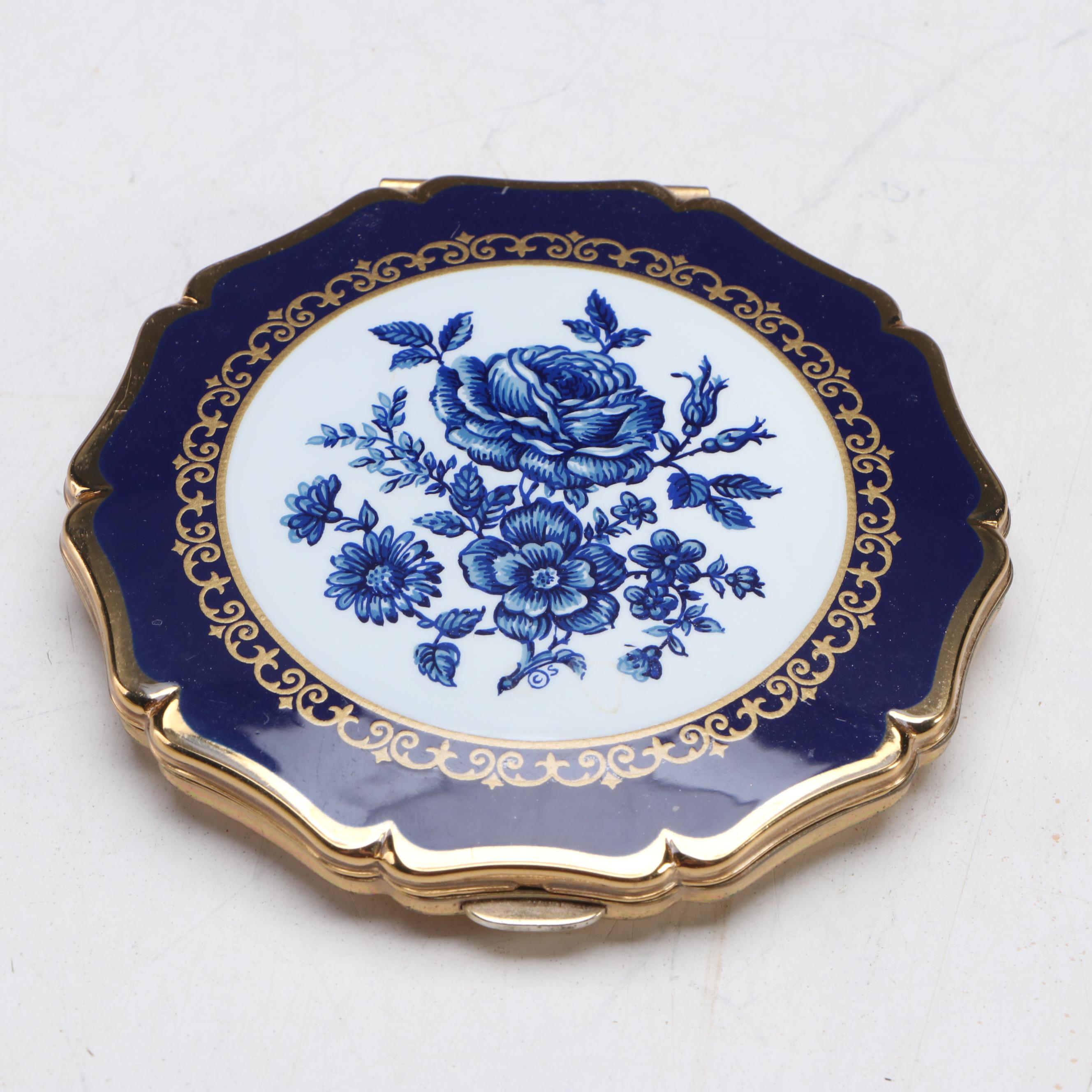 Stratton Metal and Enamel Powder Compacts with Other Stand and Compact