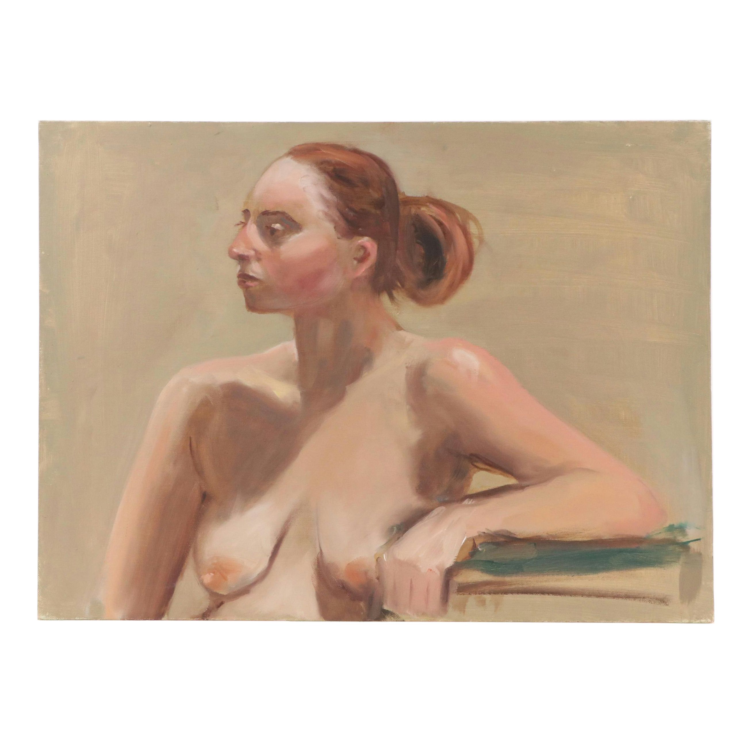 Portrait Oil Painting of Female Nude