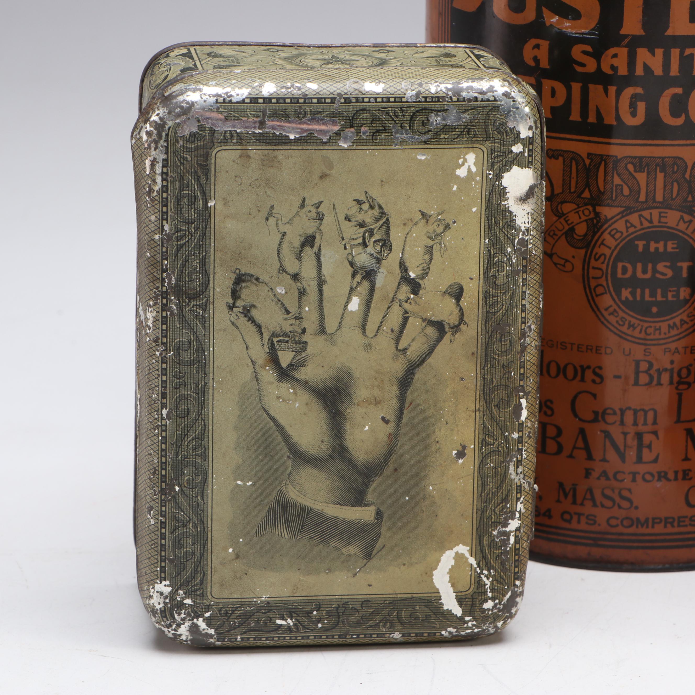 Somers Bros. with Other Tins and Canisters, Late 19th/Early 20th C.