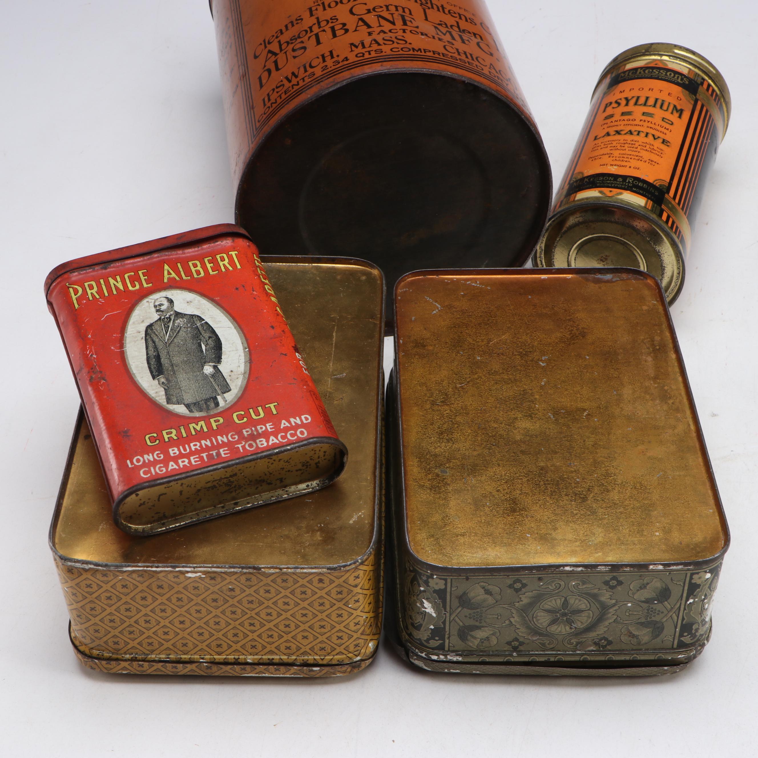 Somers Bros. with Other Tins and Canisters, Late 19th/Early 20th C.
