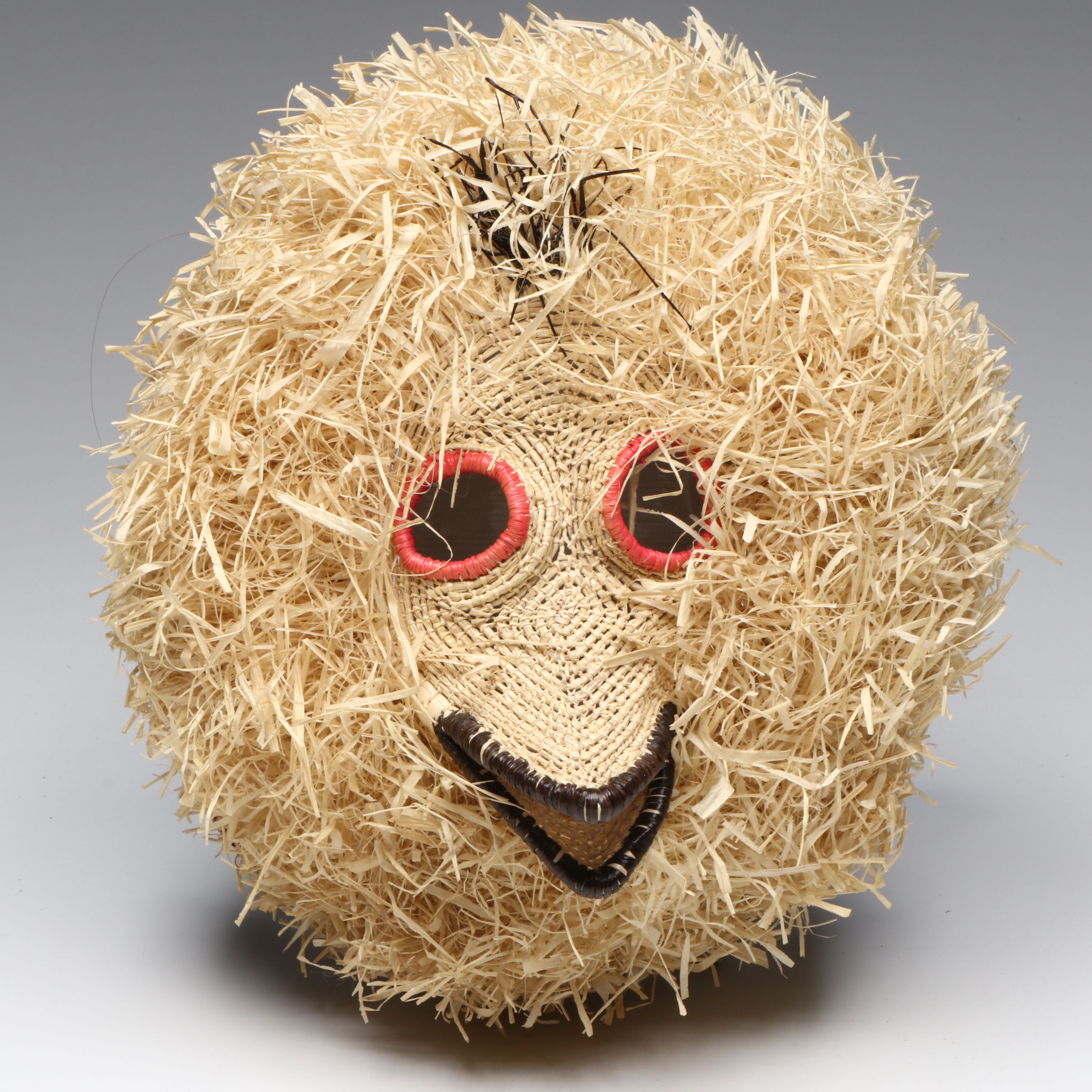 Panamanian Emberá-Wounaan Chunga and Nahuala Fiber Basketry Bird Masks