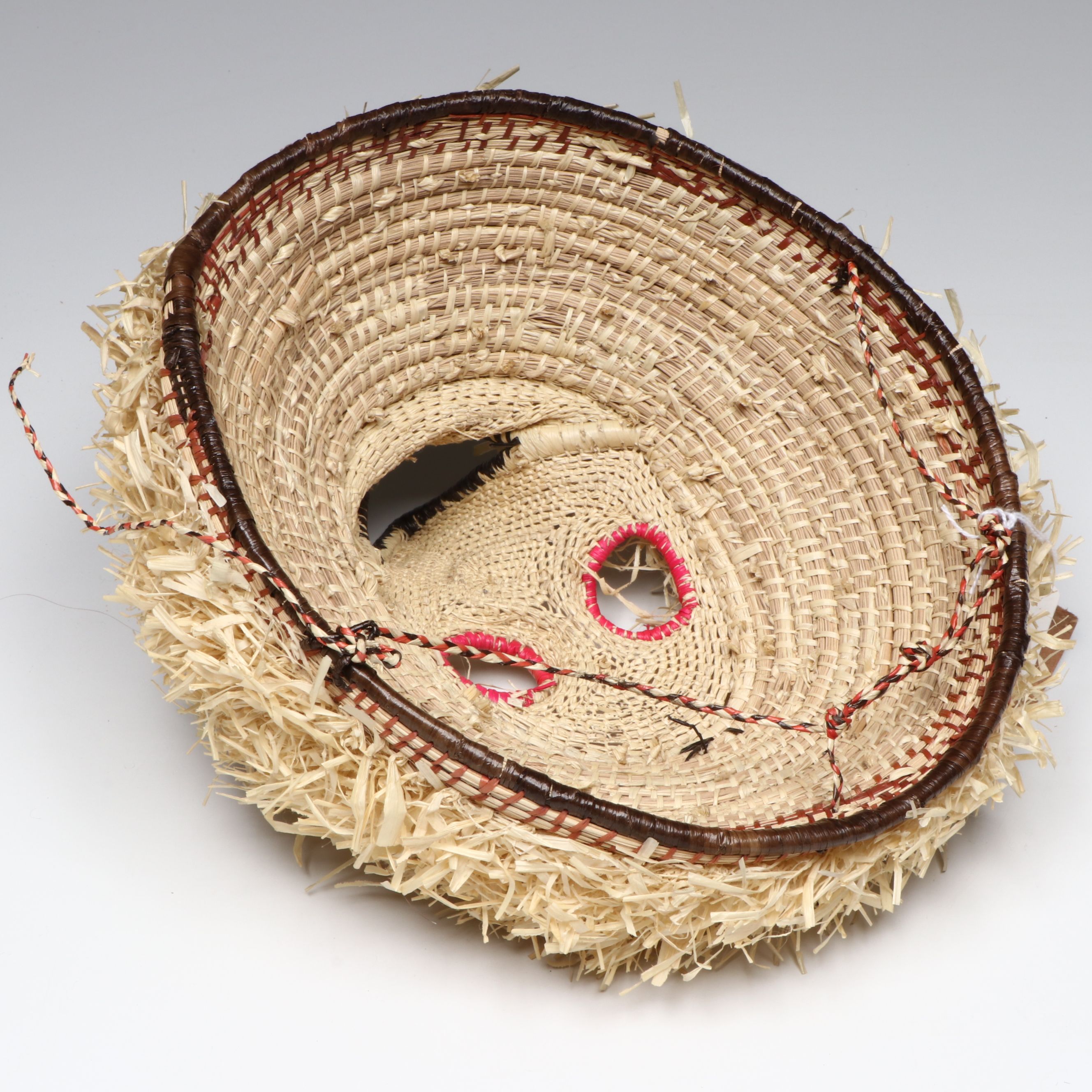 Panamanian Emberá-Wounaan Chunga and Nahuala Fiber Basketry Bird Masks