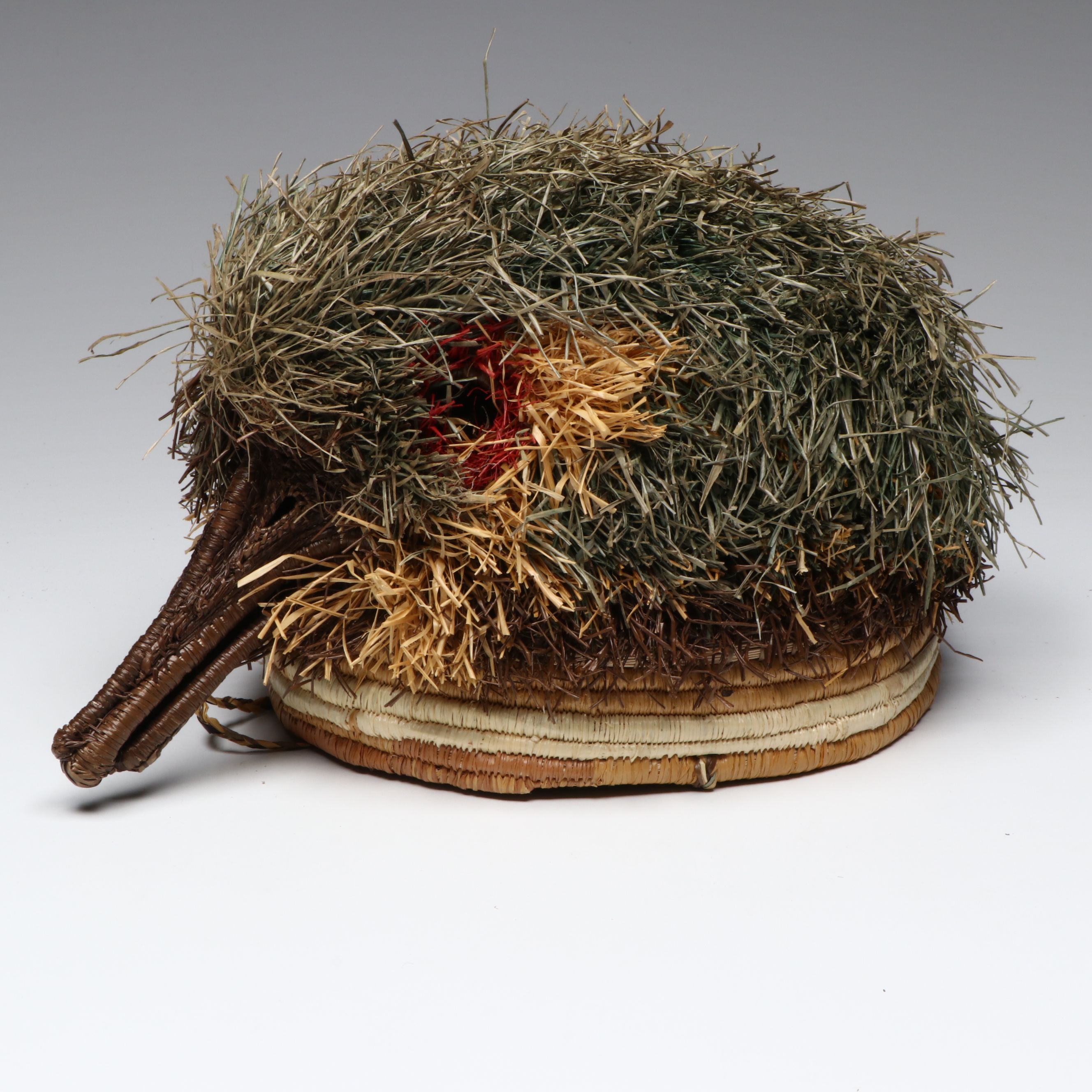 Panamanian Emberá-Wounaan Chunga and Nahuala Fiber Basketry Bird Masks