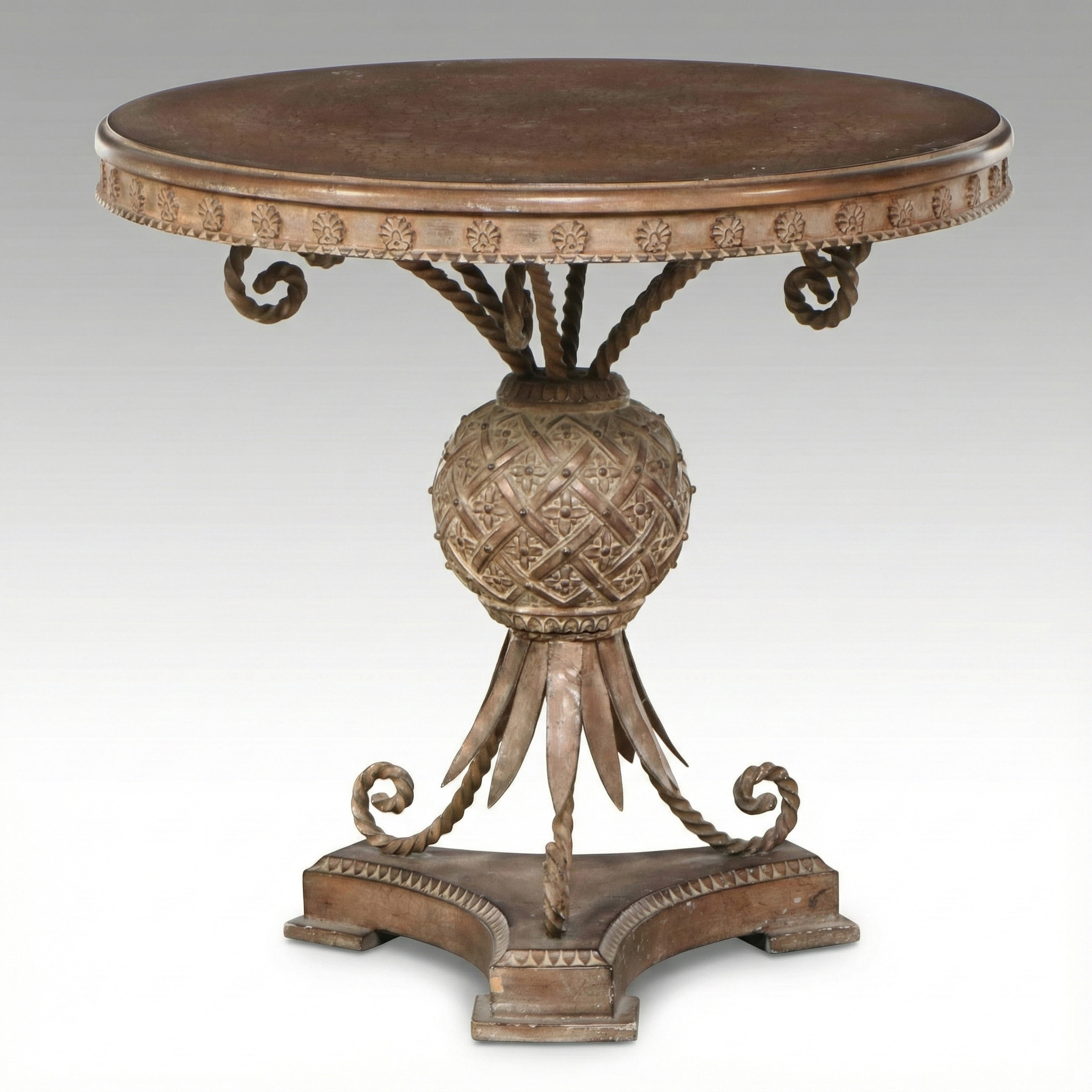 Allusions Crackle Lacquered Accent Table