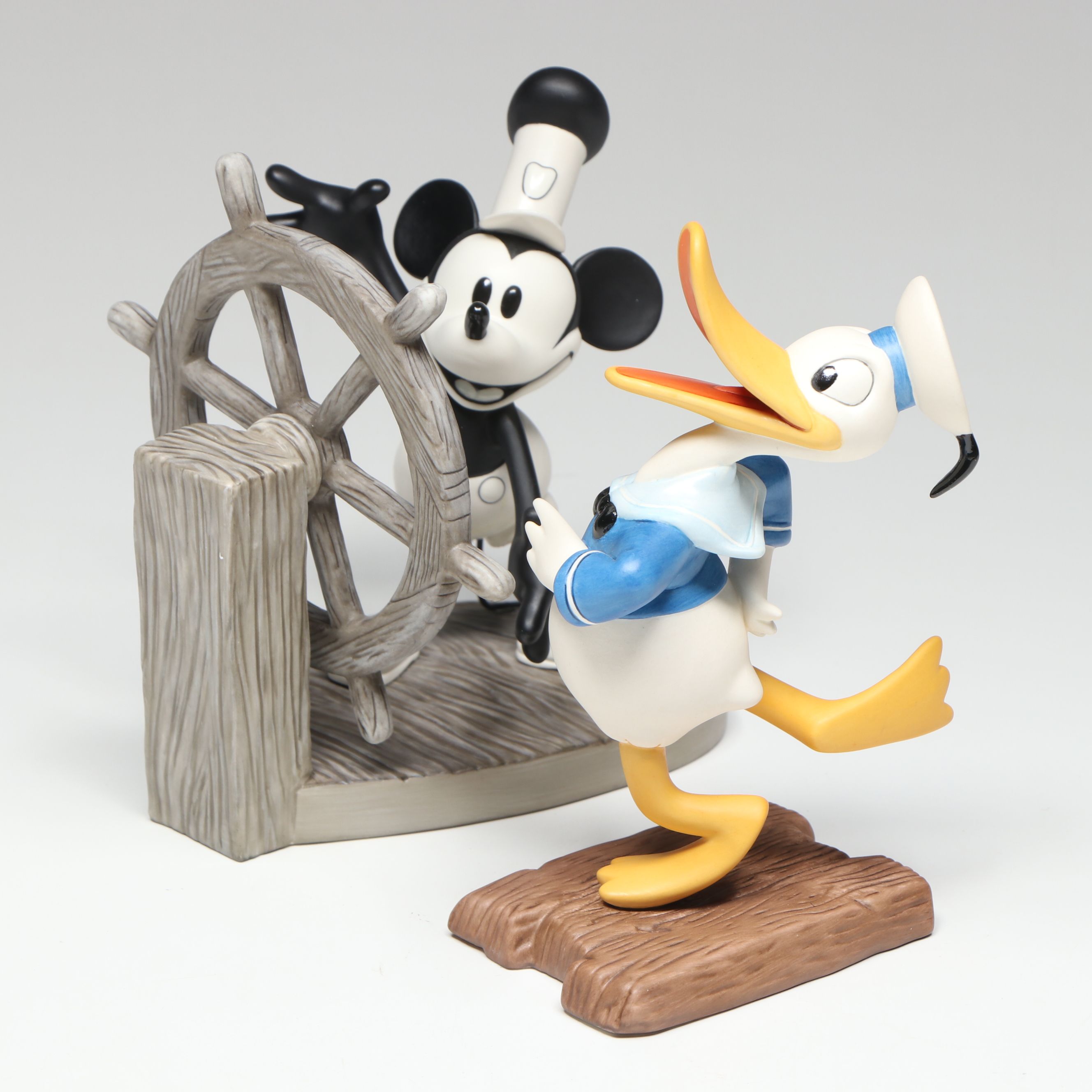 Disney Collectors Society "Steamboat Willie" and "The Wise Little Hen" Figures