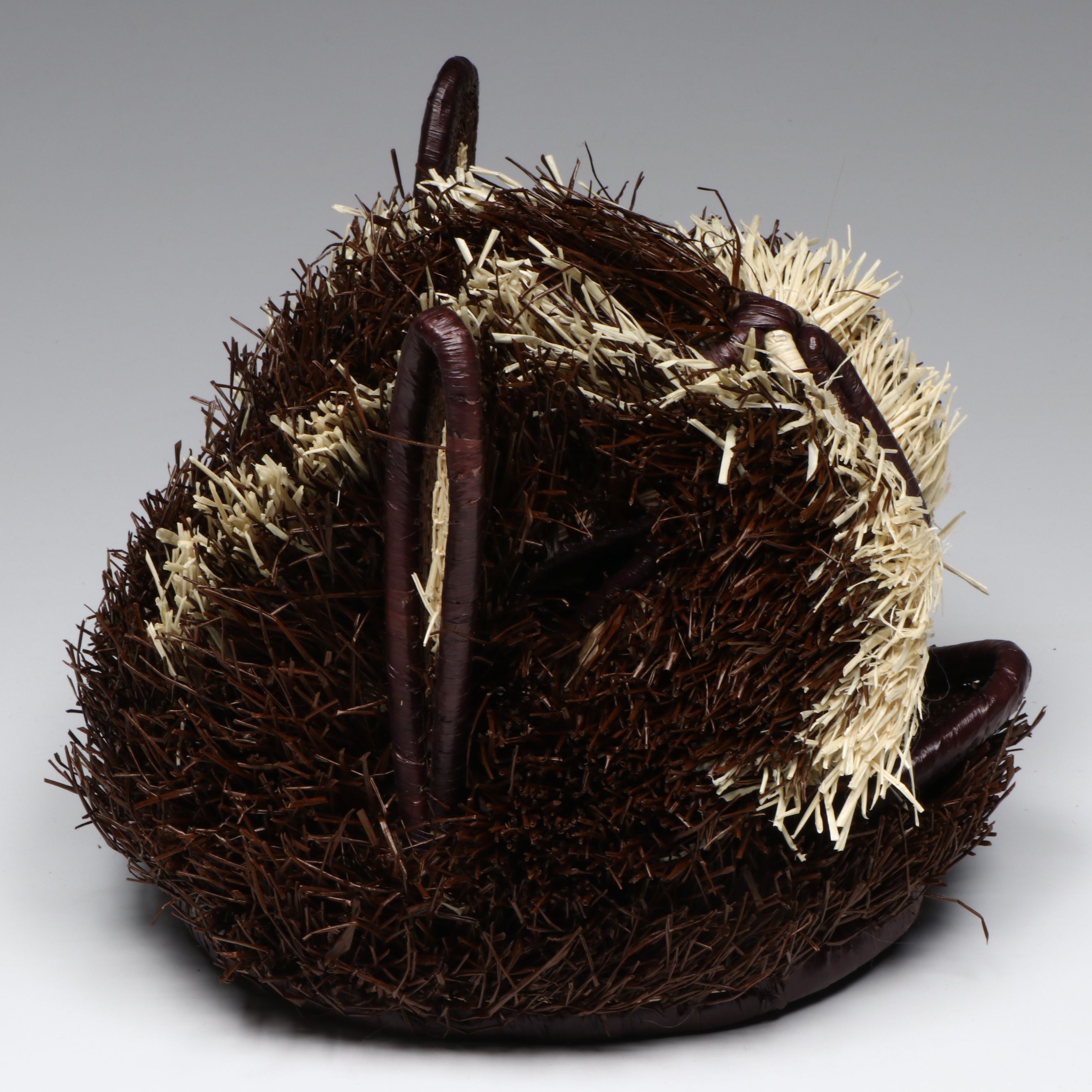Panamanian Emberá-Wounaan Chunga Fiber Sheep and Porcupine Basketry Masks