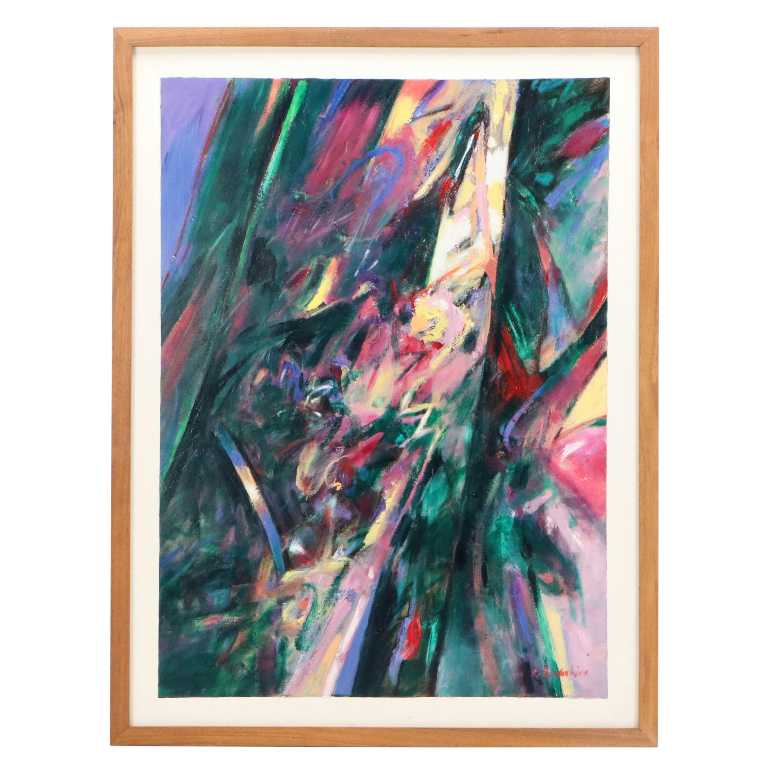 Robert Berkshire Abstract Expressionist Oil Painting