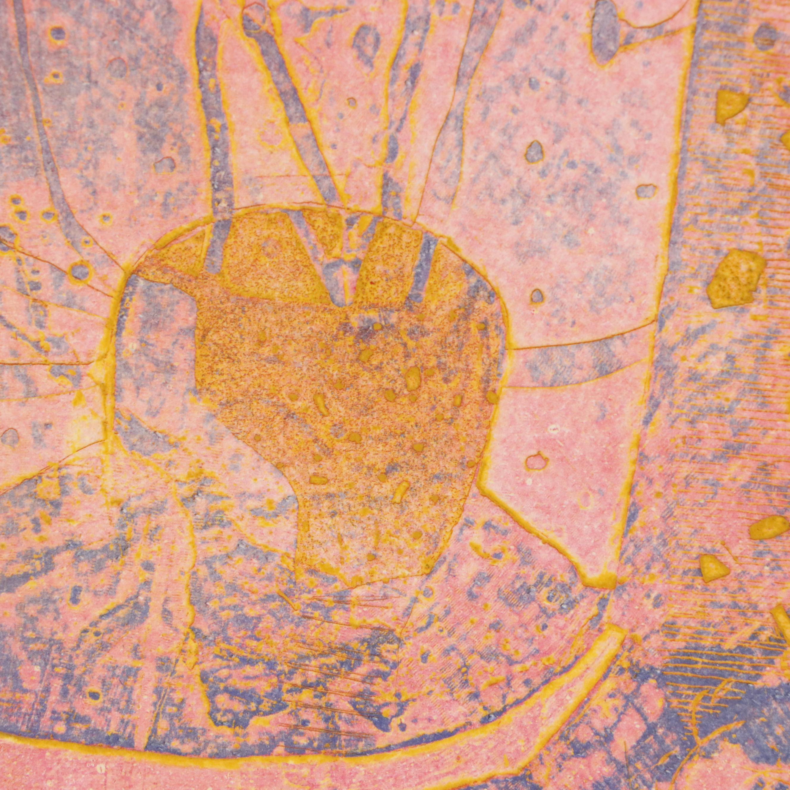 Walter Sorge Color Etching with Aquatint "Seated Figure," 20th Century