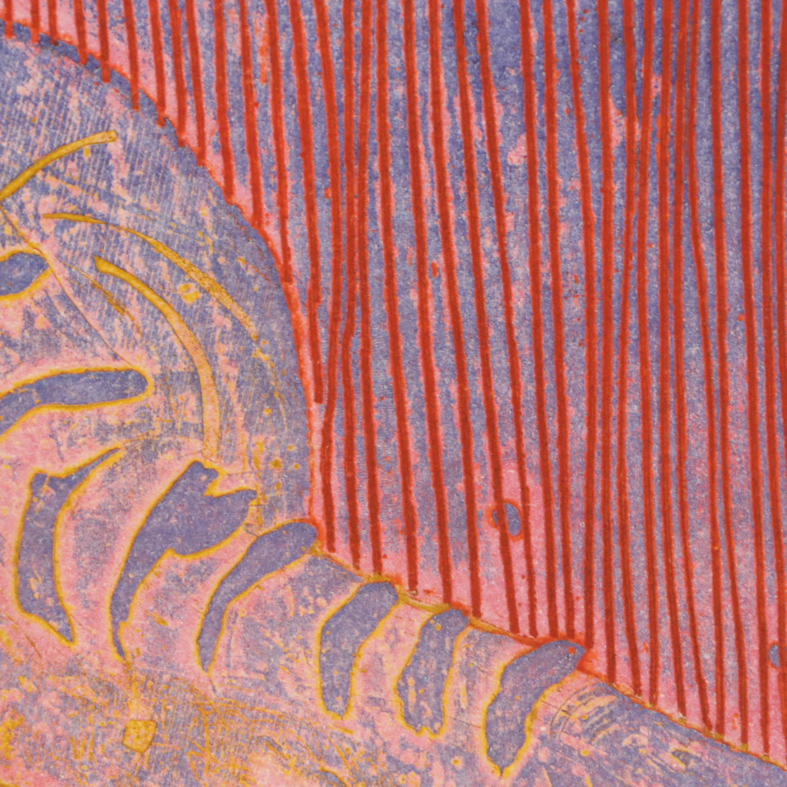 Walter Sorge Color Etching with Aquatint "Seated Figure," 20th Century